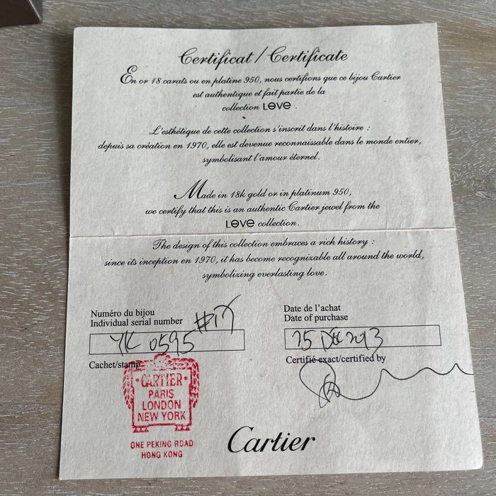 Cartier Cartier LOVE Bracelet Rose Gold 17 Regular New Screw System