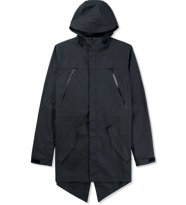 Jiberish Jiberish Black Ventile Fishtail Parka | Grailed