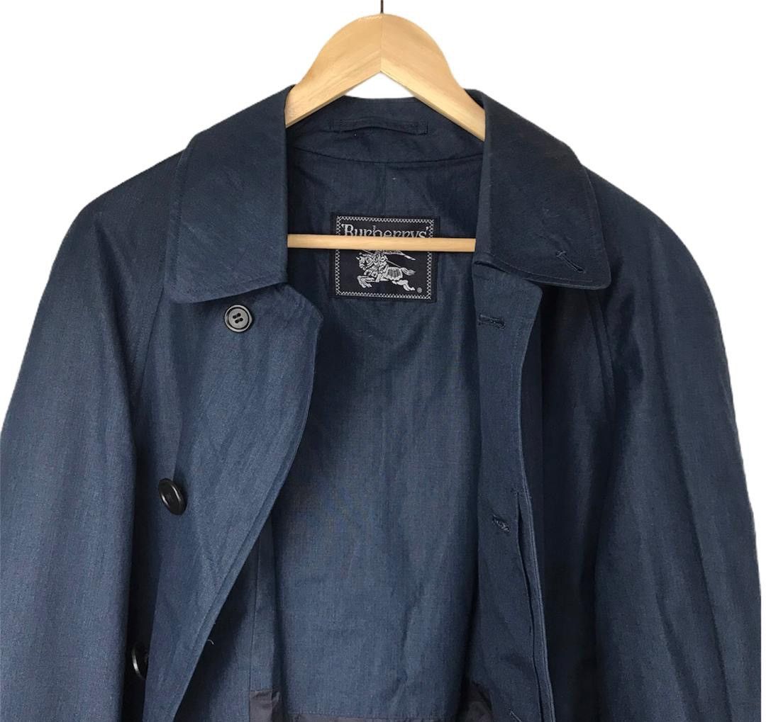 Burberry Vintage burberrys dark blue long coat jacket Size US M / EU 48-50 / 2 - 6 Thumbnail