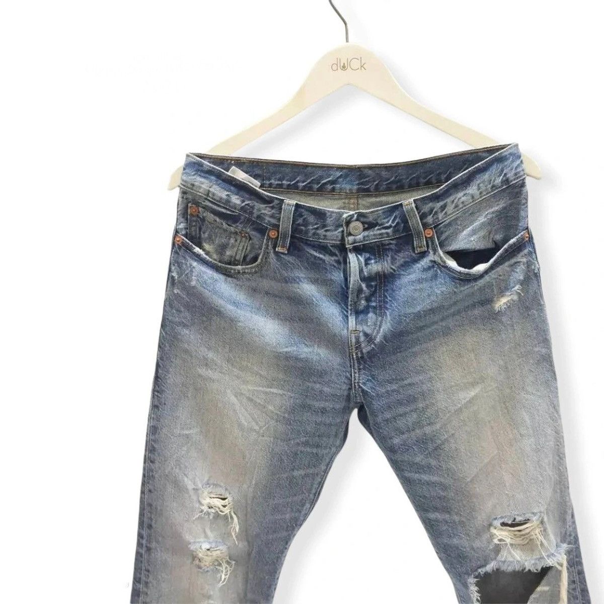 Levi's VINTAGE SICK LEVIS501 BUTTON FLY LIGHT WASH DENIM SIZE 32x27 Size US 32 / EU 48 - 2 Thumbnail