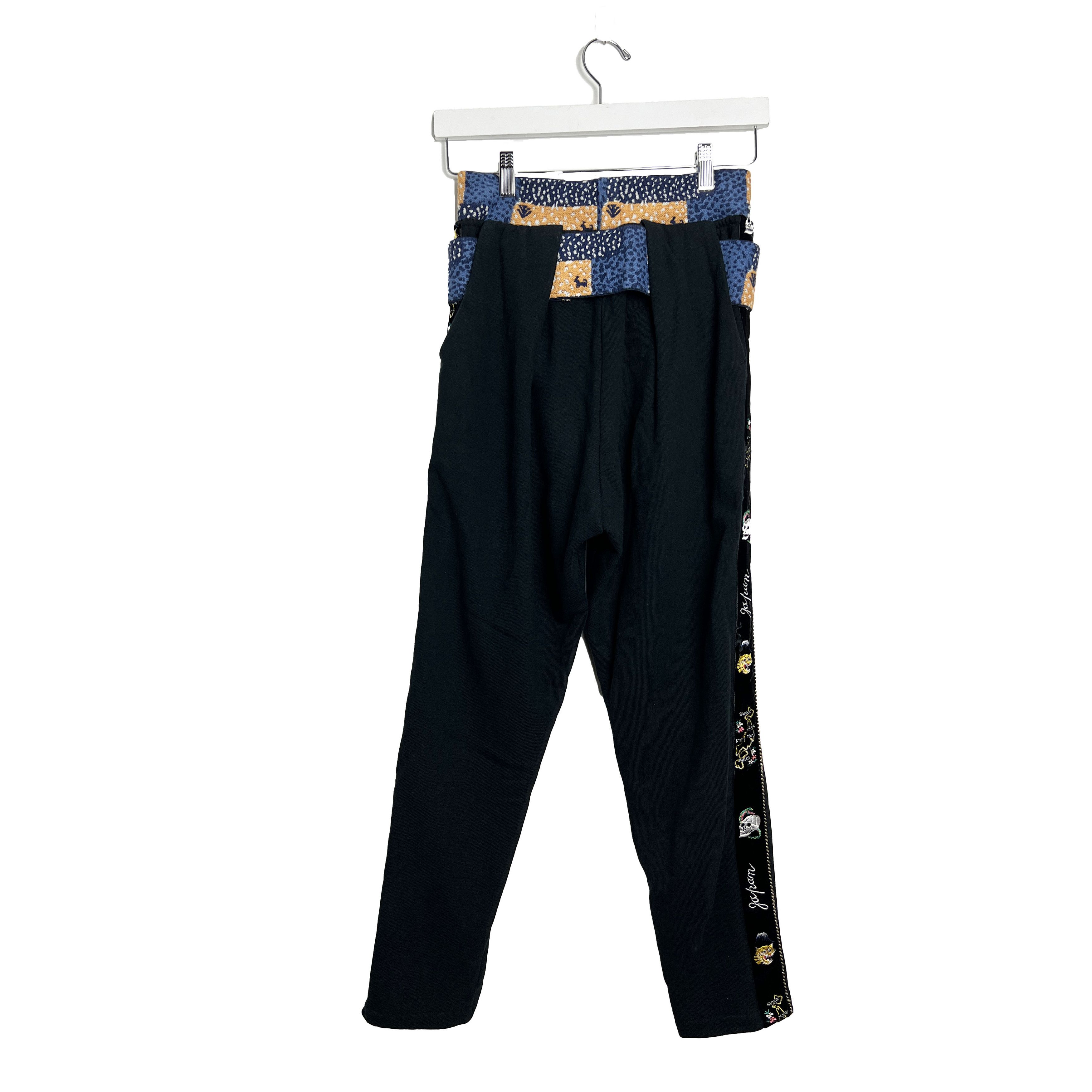 Kapital Black Velvet Embroider Trim Shimokita Go-Go Sweatpants Size US 28 / EU 44 - 2 Thumbnail