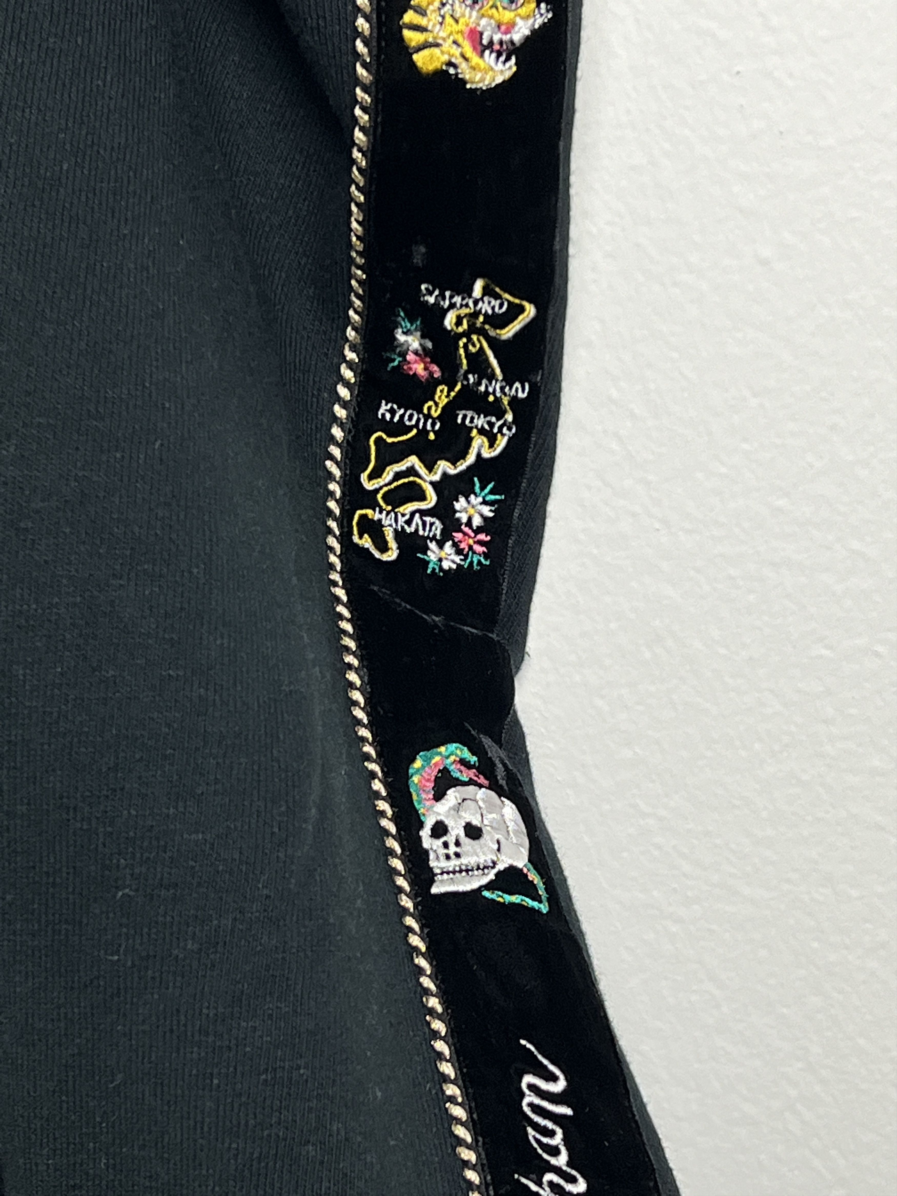 Kapital Black Velvet Embroider Trim Shimokita Go-Go Sweatpants Size US 28 / EU 44 - 5 Thumbnail