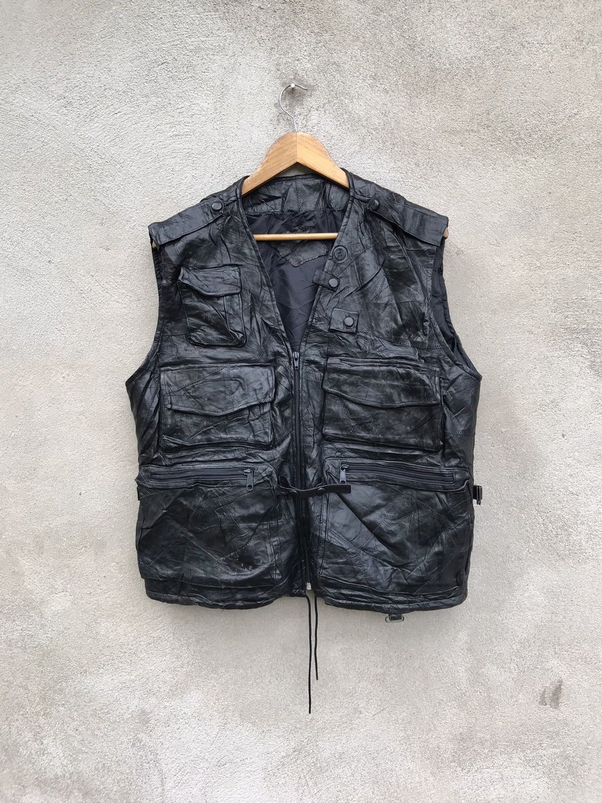 Beauty Beast RARE TACTICAL HALF LEATHER JACKET FOR BIKER HARLEY DAVIDSON Size US L / EU 52-54 / 3 - 2 Thumbnail