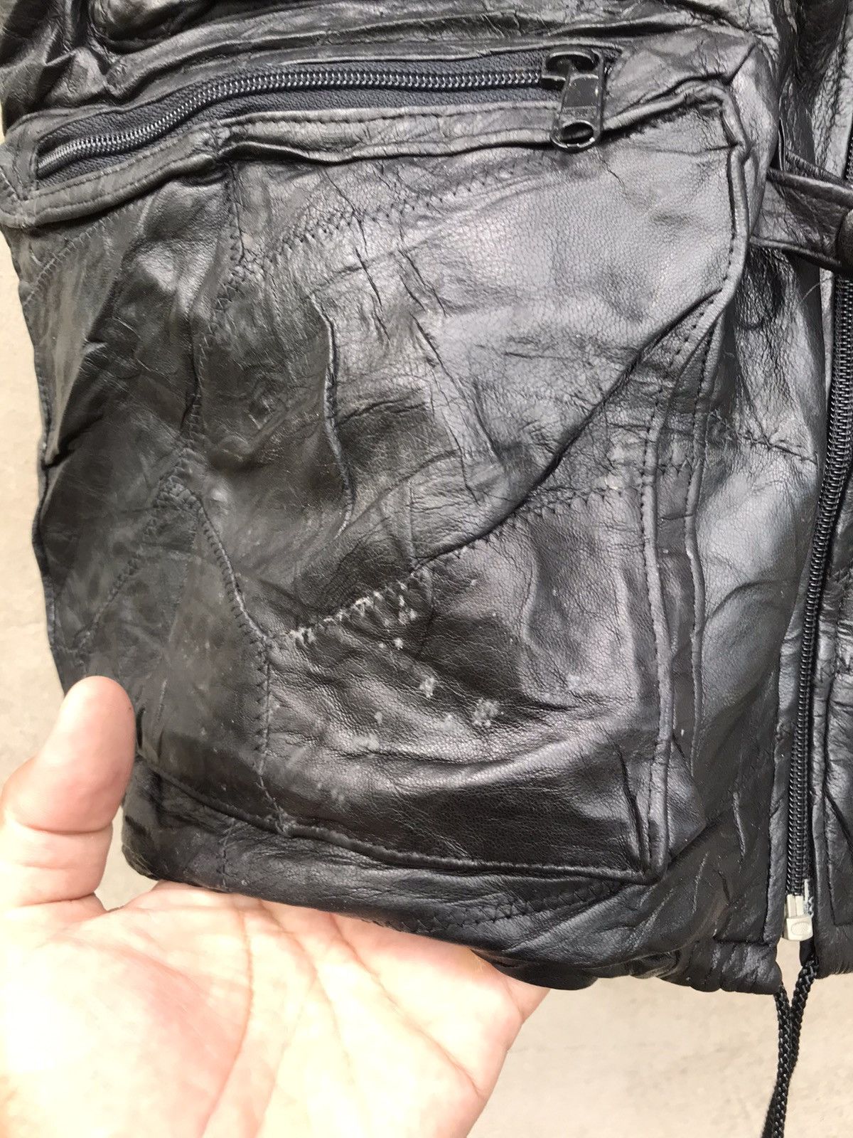 Beauty Beast RARE TACTICAL HALF LEATHER JACKET FOR BIKER HARLEY DAVIDSON Size US L / EU 52-54 / 3 - 12 Thumbnail