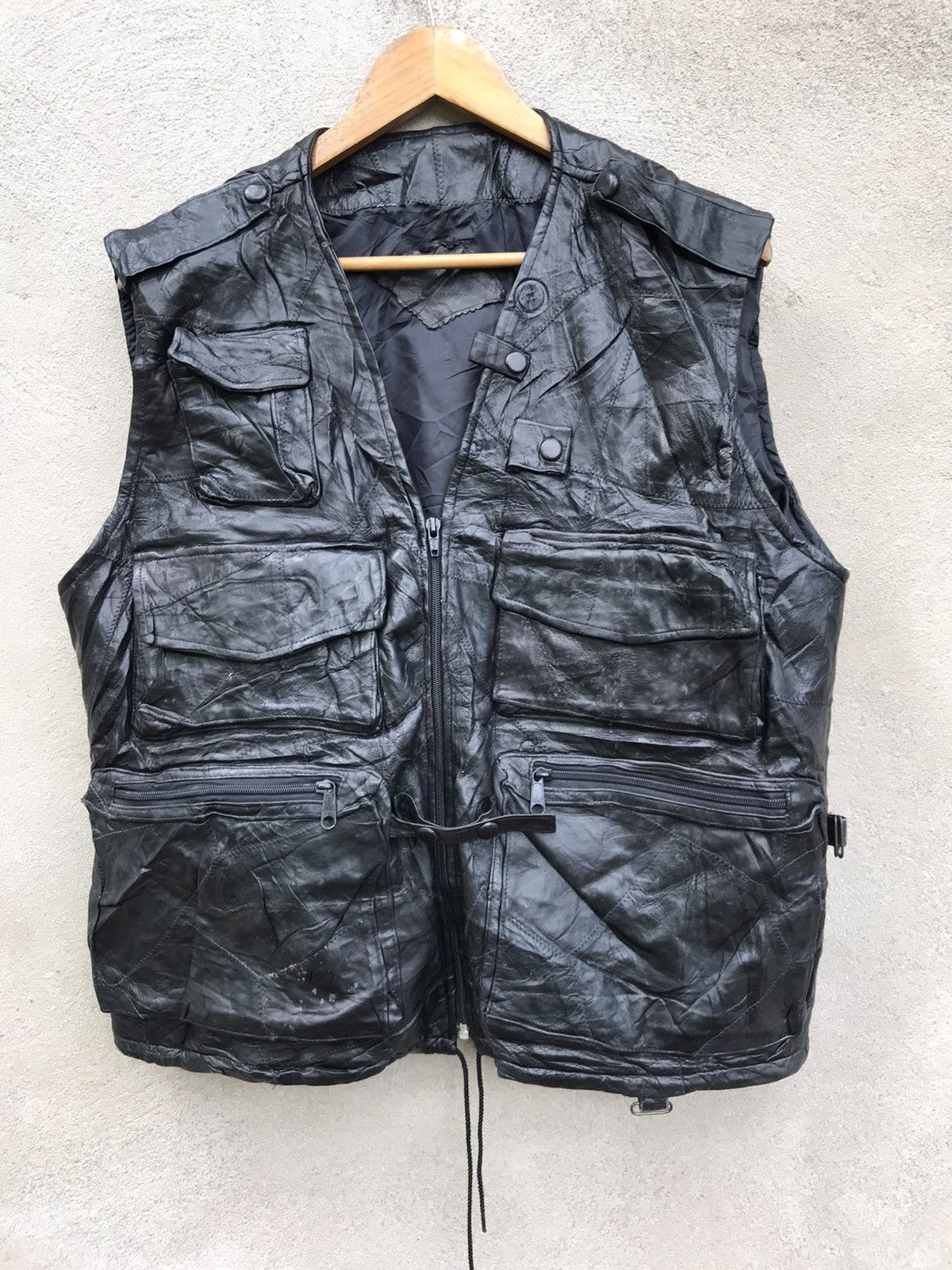 Beauty Beast RARE TACTICAL HALF LEATHER JACKET FOR BIKER HARLEY DAVIDSON Size US L / EU 52-54 / 3 - 5 Thumbnail