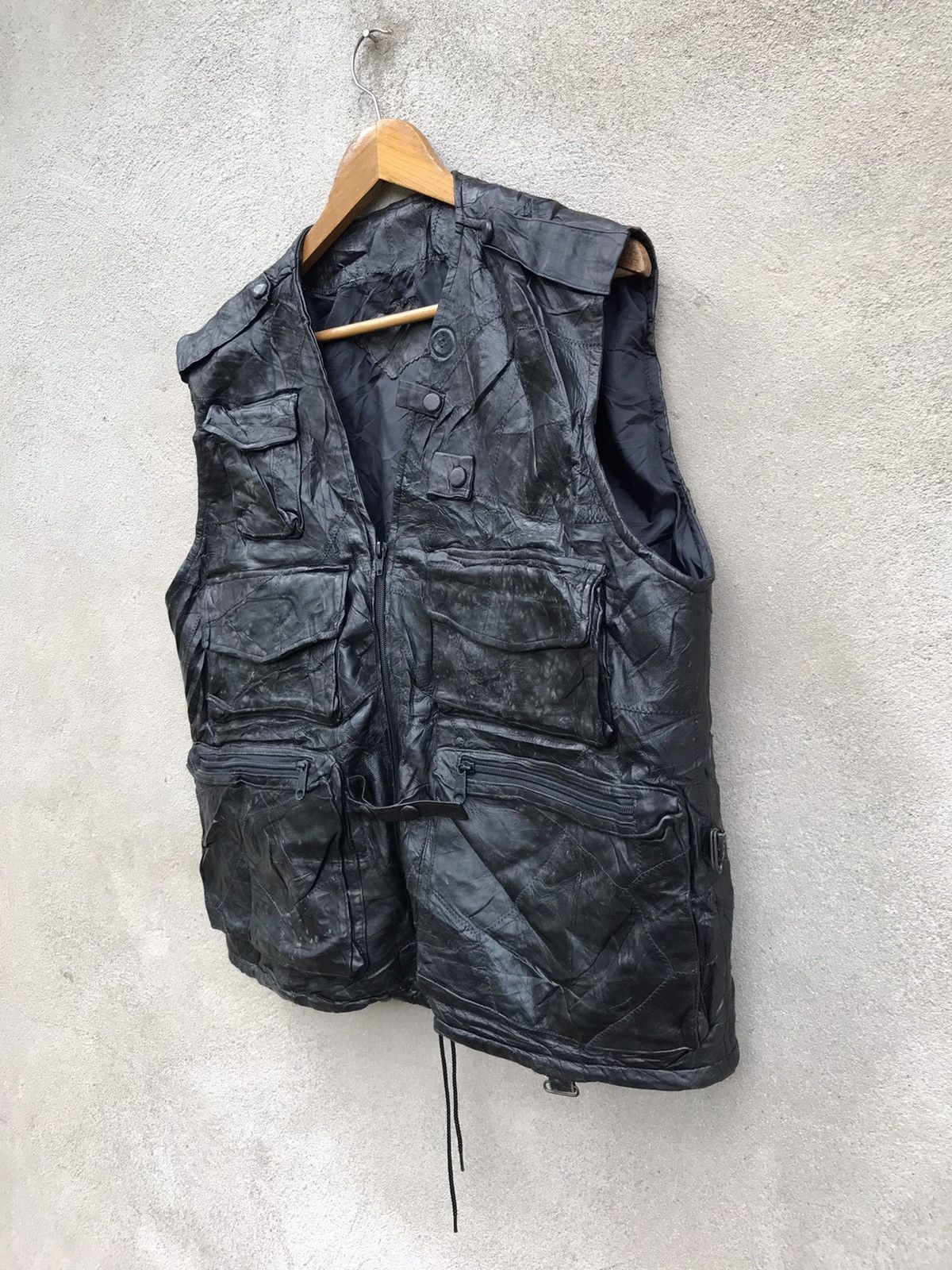 Beauty Beast RARE TACTICAL HALF LEATHER JACKET FOR BIKER HARLEY DAVIDSON Size US L / EU 52-54 / 3 - 3 Thumbnail