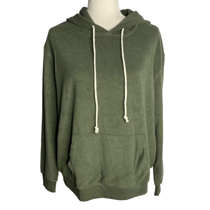 Other Wild Fable Oversized Hoodie Sweatshirt S Olive Green Fleece | Grailed