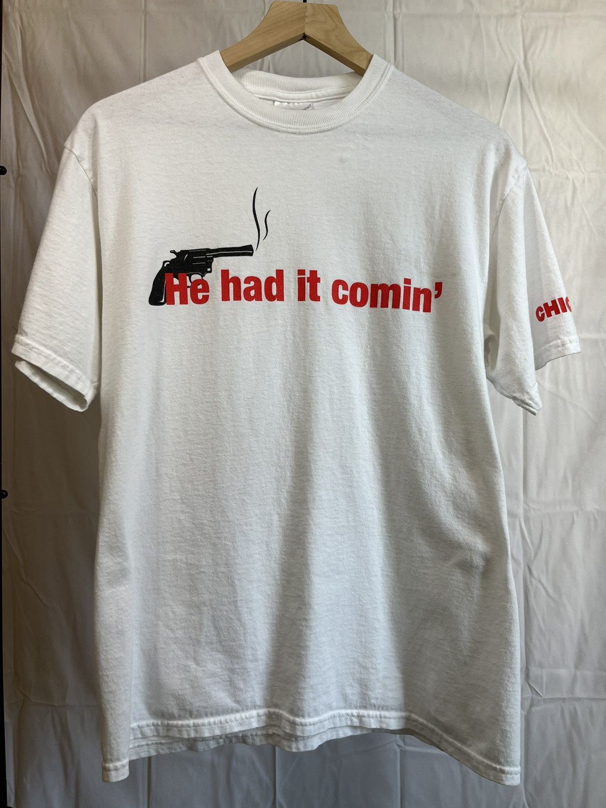Vintage CHICAGO Gun Shot Revolver Tee Size US M / EU 48-50 / 2 - 1 Thumbnail