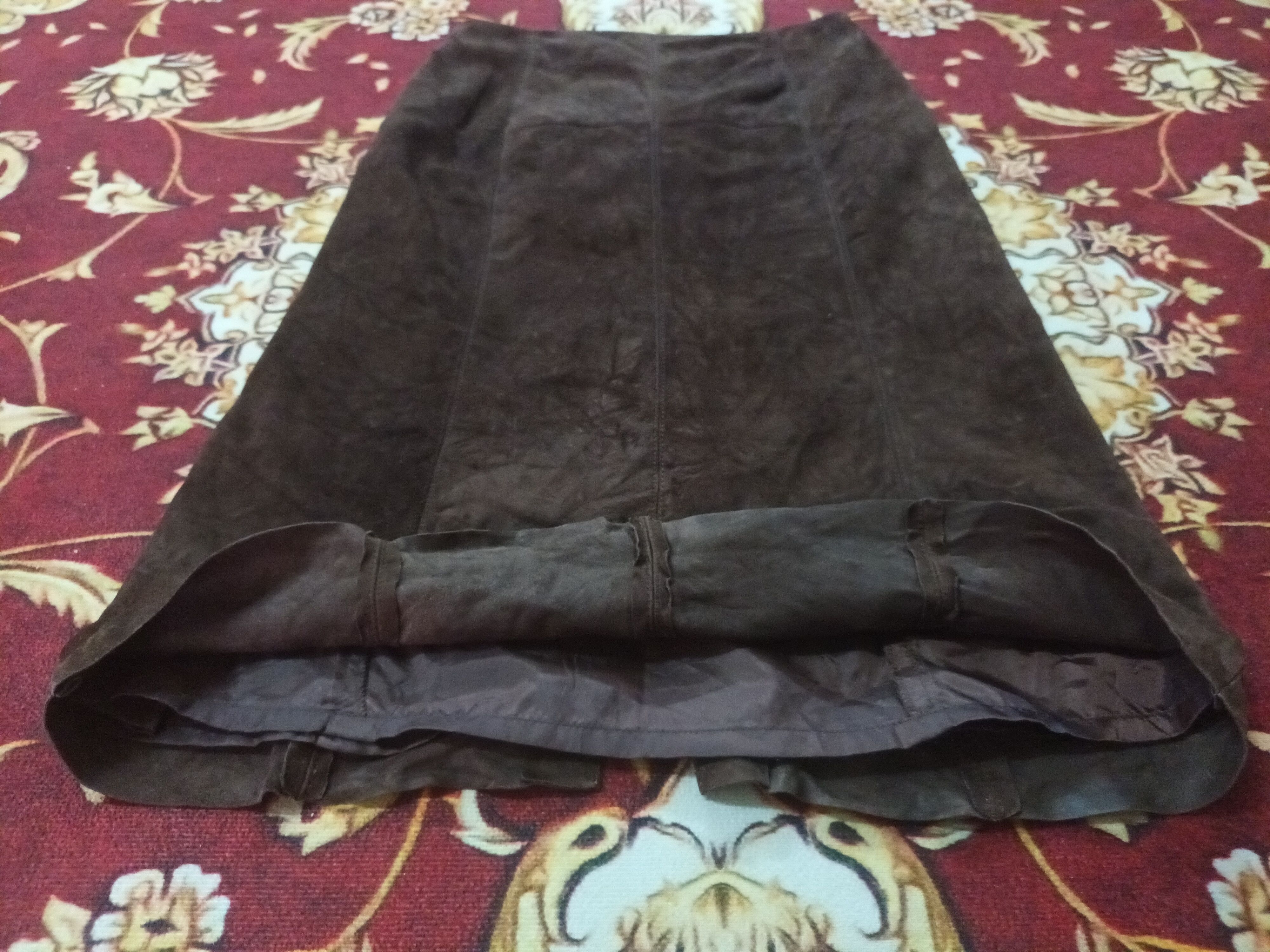Designer × Japanese Brand × Yohji Yamamoto 🔥 IÑED Goat Leather by Yohji Yamamoto Skirt🔥 Size 25" / US 0 / IT 36 - 7 Thumbnail