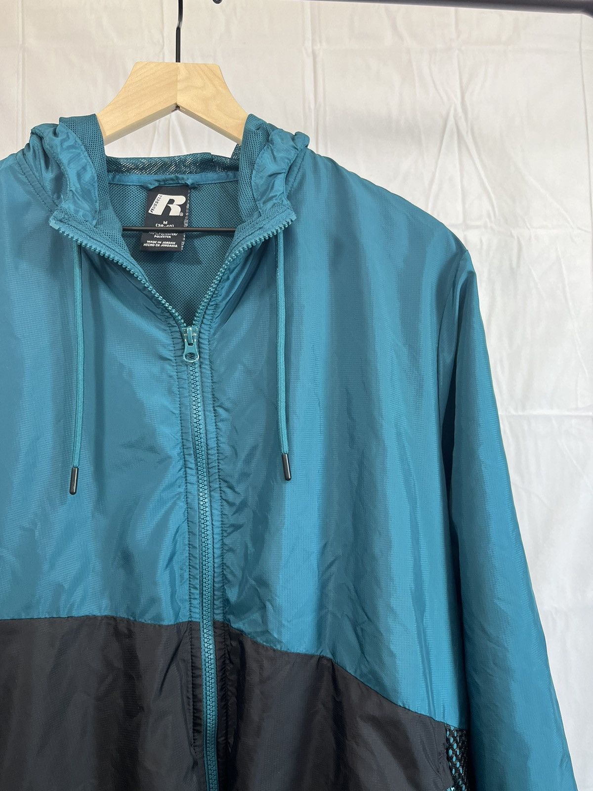 Russell Athletic Russell Athletic Teal Windbreaker Hooded Jacket Size US M / EU 48-50 / 2 - 2 Thumbnail