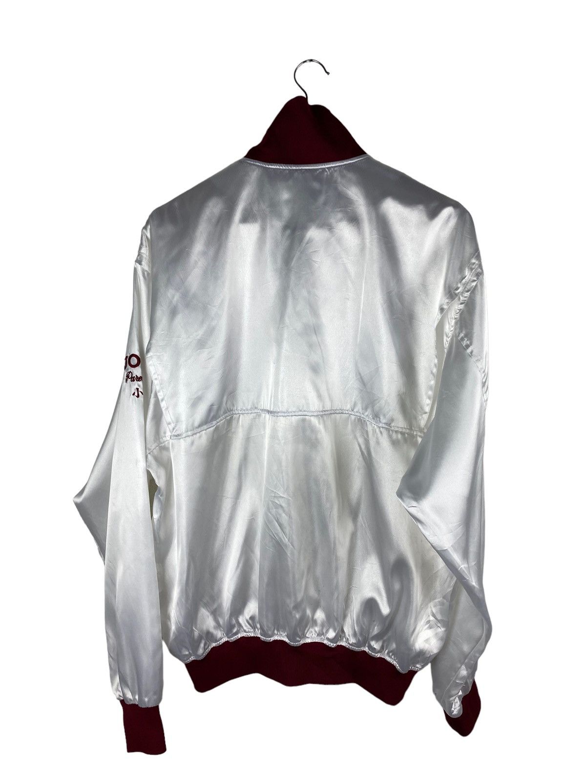 Japanese Brand × Vintage SSK Baseball Wear White Satin Jacket with Burgundy Details Size US L / EU 52-54 / 3 - 2 Thumbnail