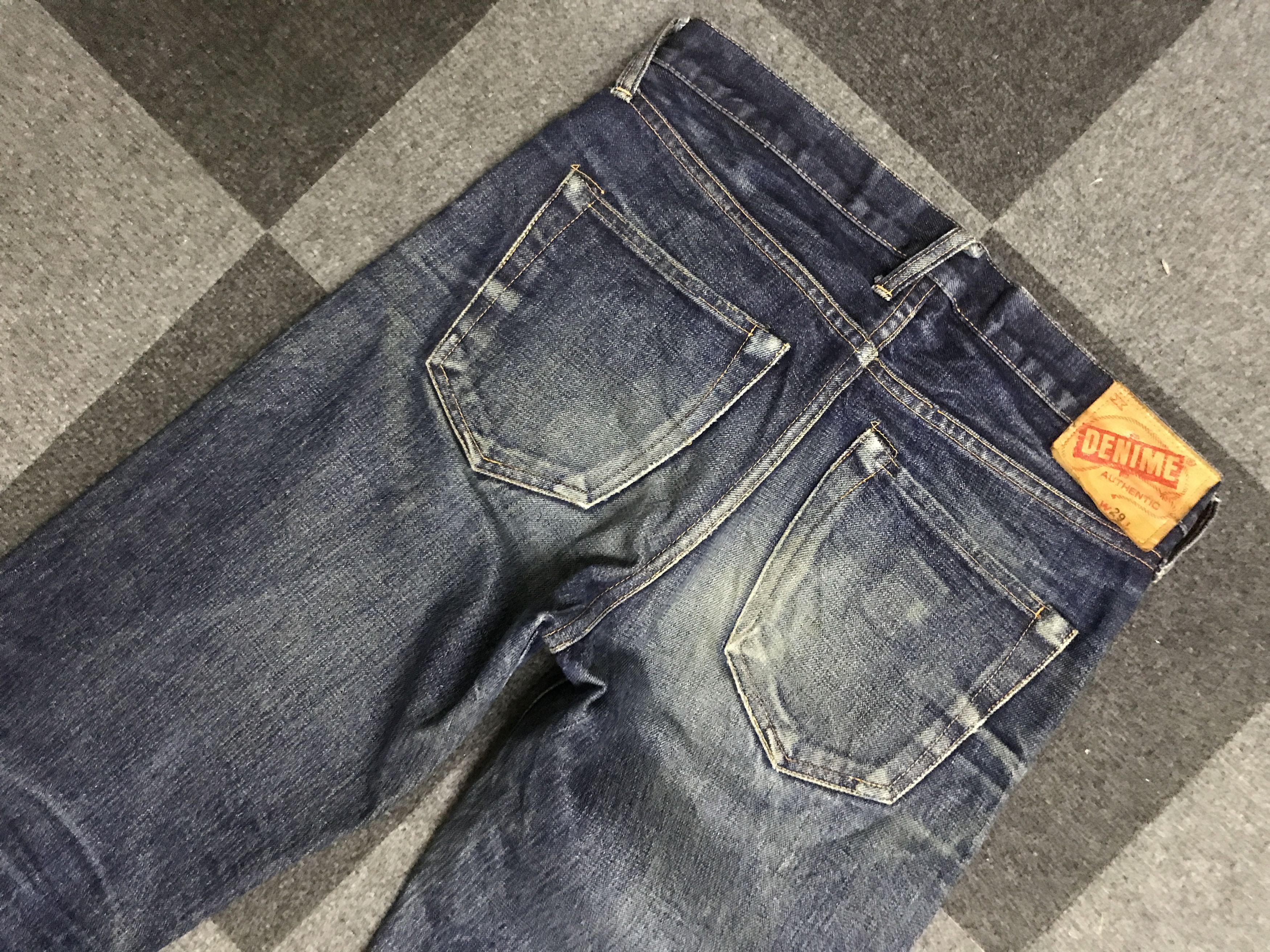Denime D138 DENIME Japan Sturdy Selvedge Distressed Jeans Size US 31 - 12 Thumbnail