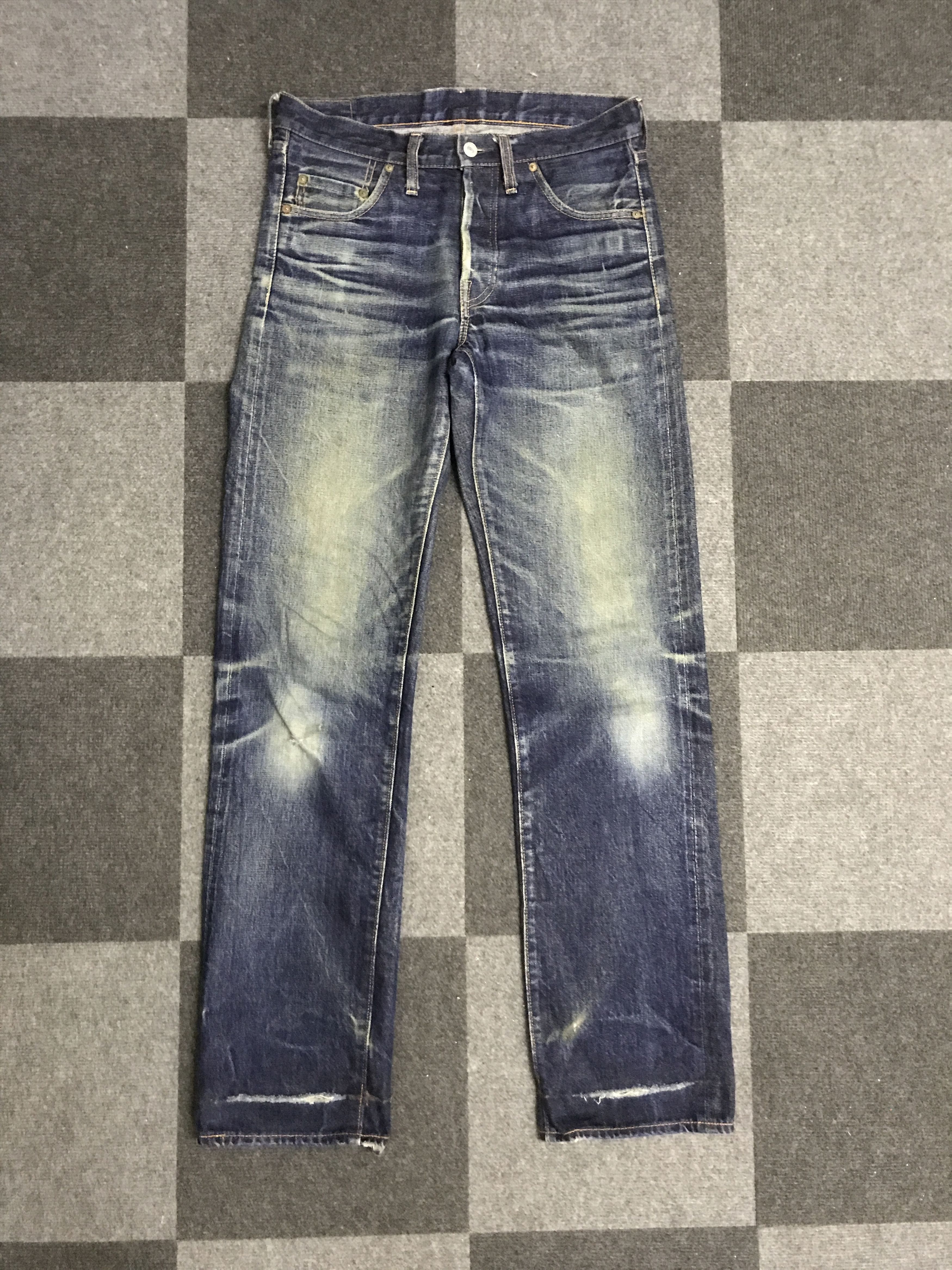 Denime D138 DENIME Japan Sturdy Selvedge Distressed Jeans Size US 31 - 3 Thumbnail