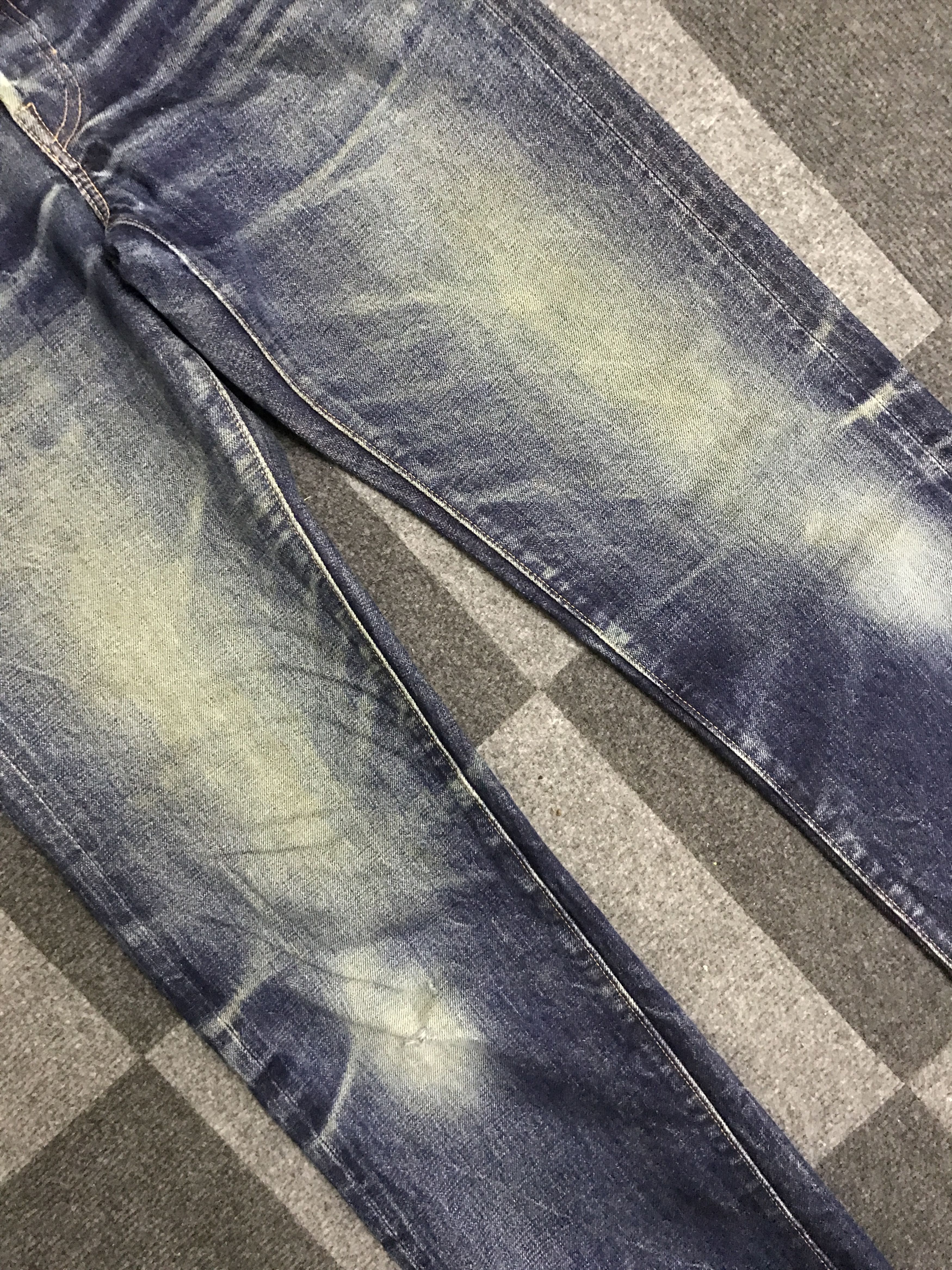 Denime D138 DENIME Japan Sturdy Selvedge Distressed Jeans Size US 31 - 5 Thumbnail