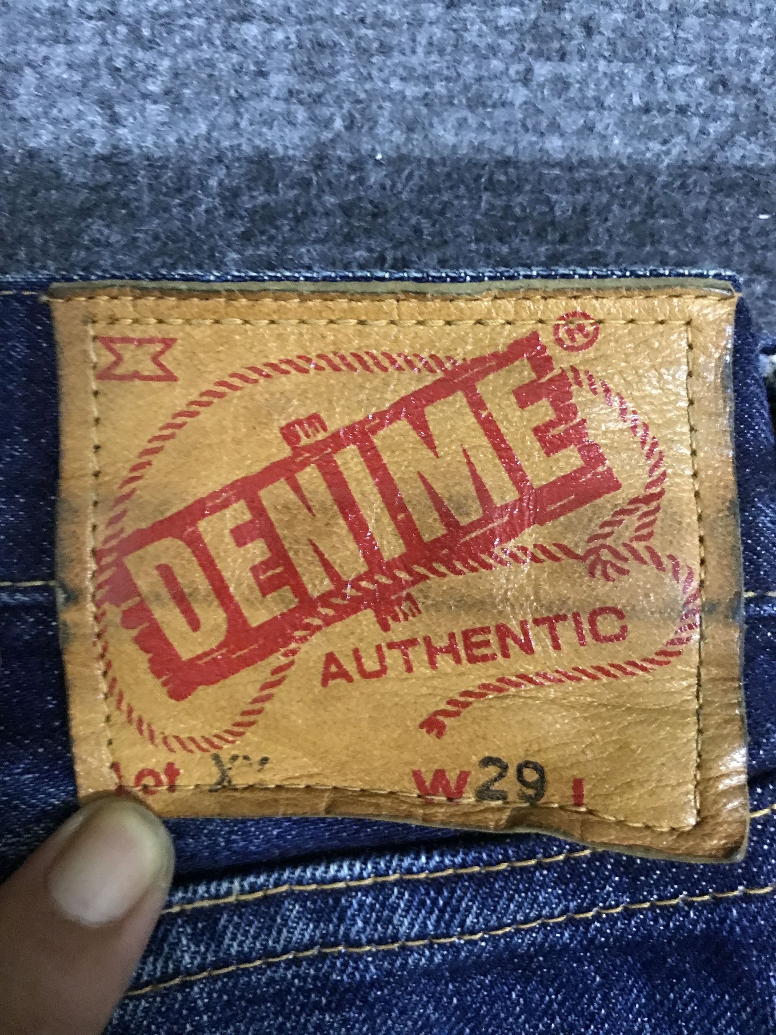 Denime D138 DENIME Japan Sturdy Selvedge Distressed Jeans Size US 31 - 17 Thumbnail