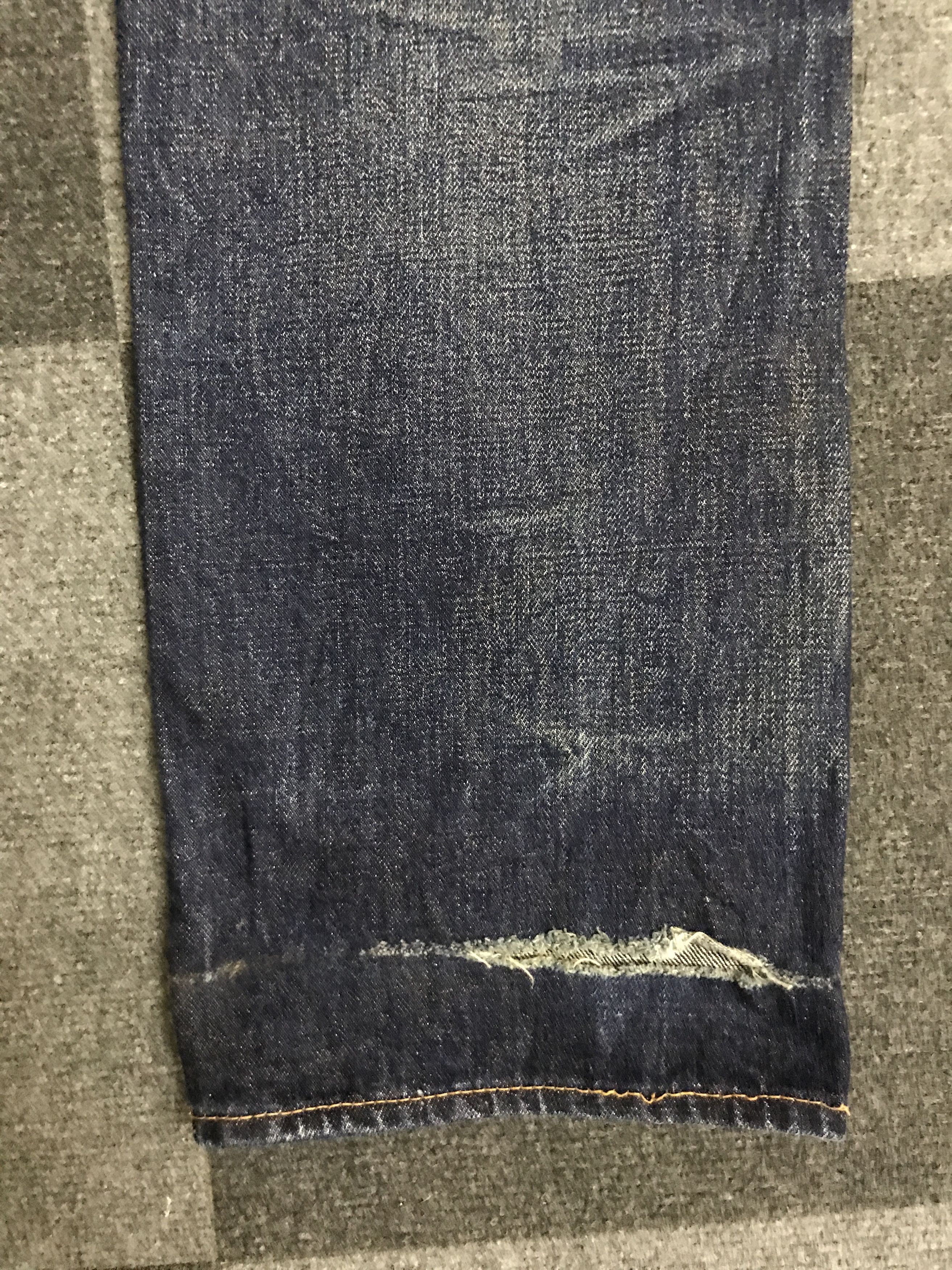 Denime D138 DENIME Japan Sturdy Selvedge Distressed Jeans Size US 31 - 15 Thumbnail