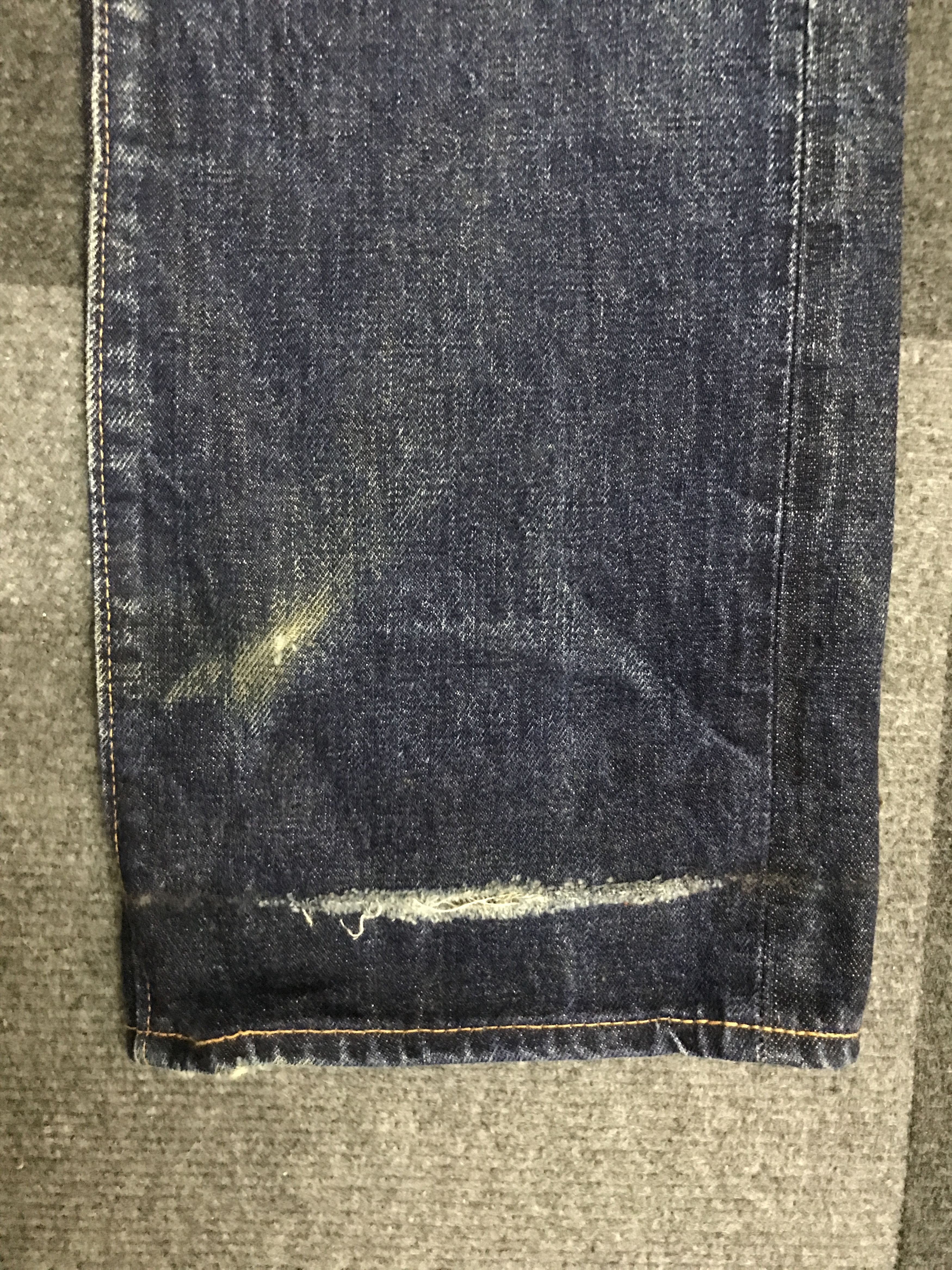 Denime D138 DENIME Japan Sturdy Selvedge Distressed Jeans Size US 31 - 8 Thumbnail