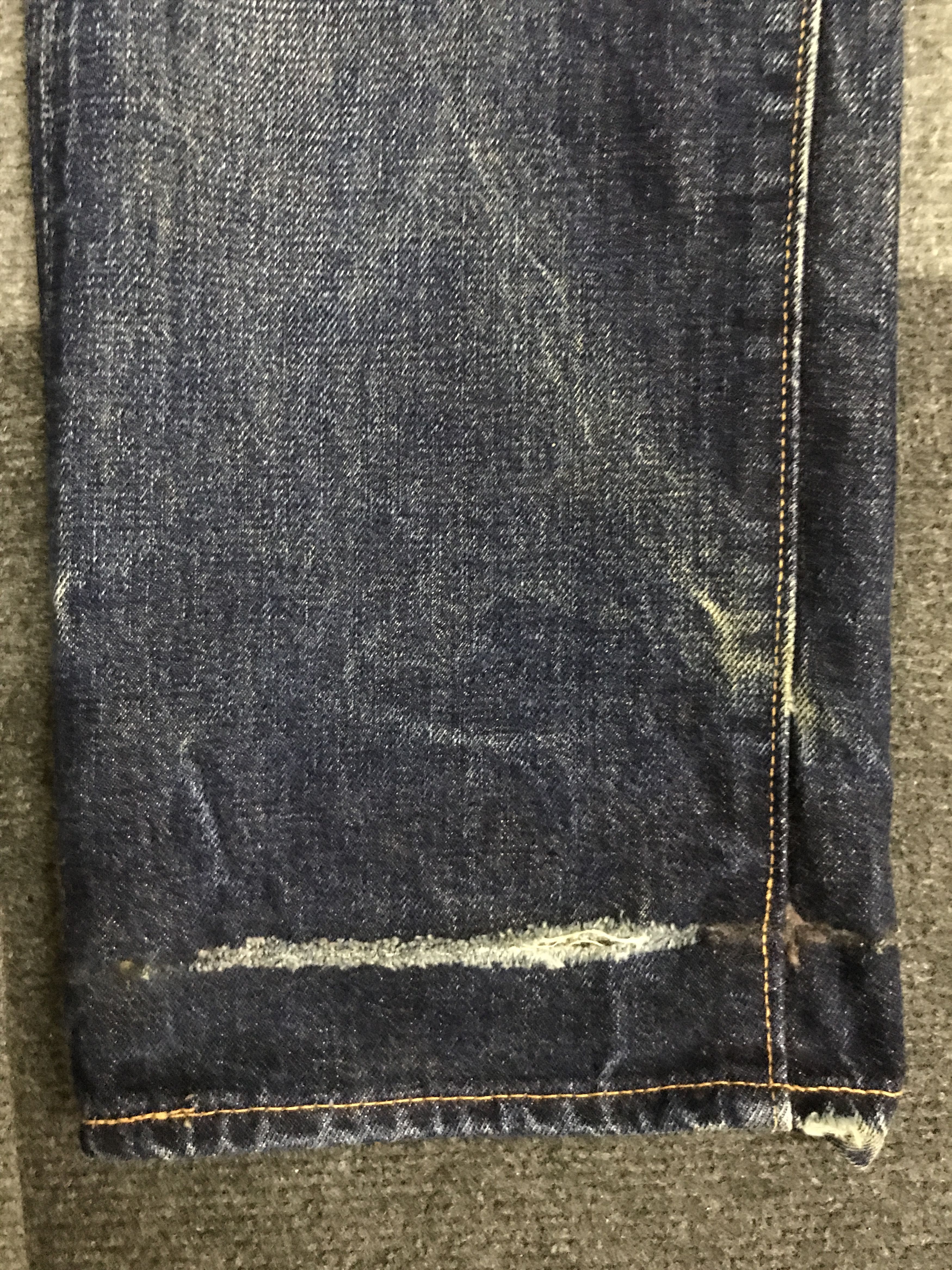 Denime D138 DENIME Japan Sturdy Selvedge Distressed Jeans Size US 31 - 7 Thumbnail