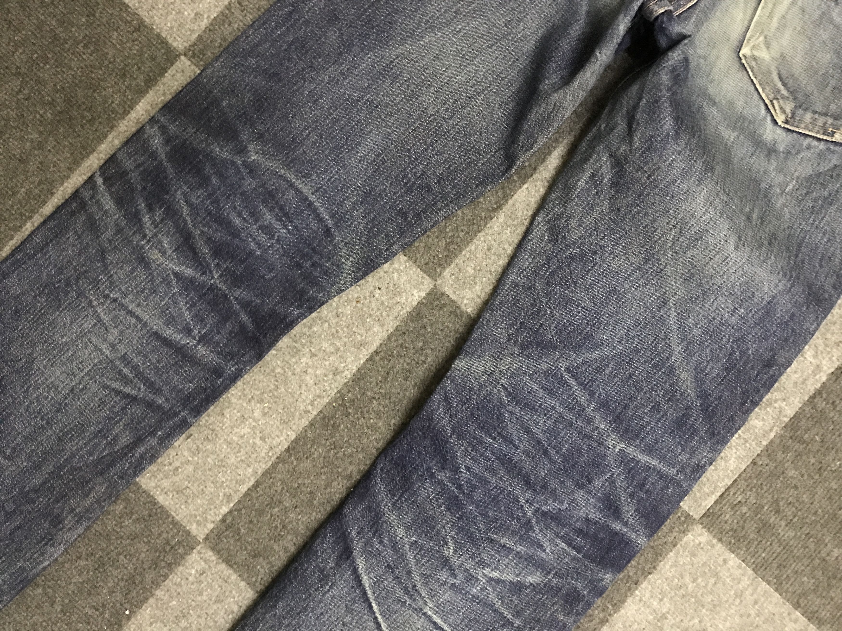 Denime D138 DENIME Japan Sturdy Selvedge Distressed Jeans Size US 31 - 13 Thumbnail