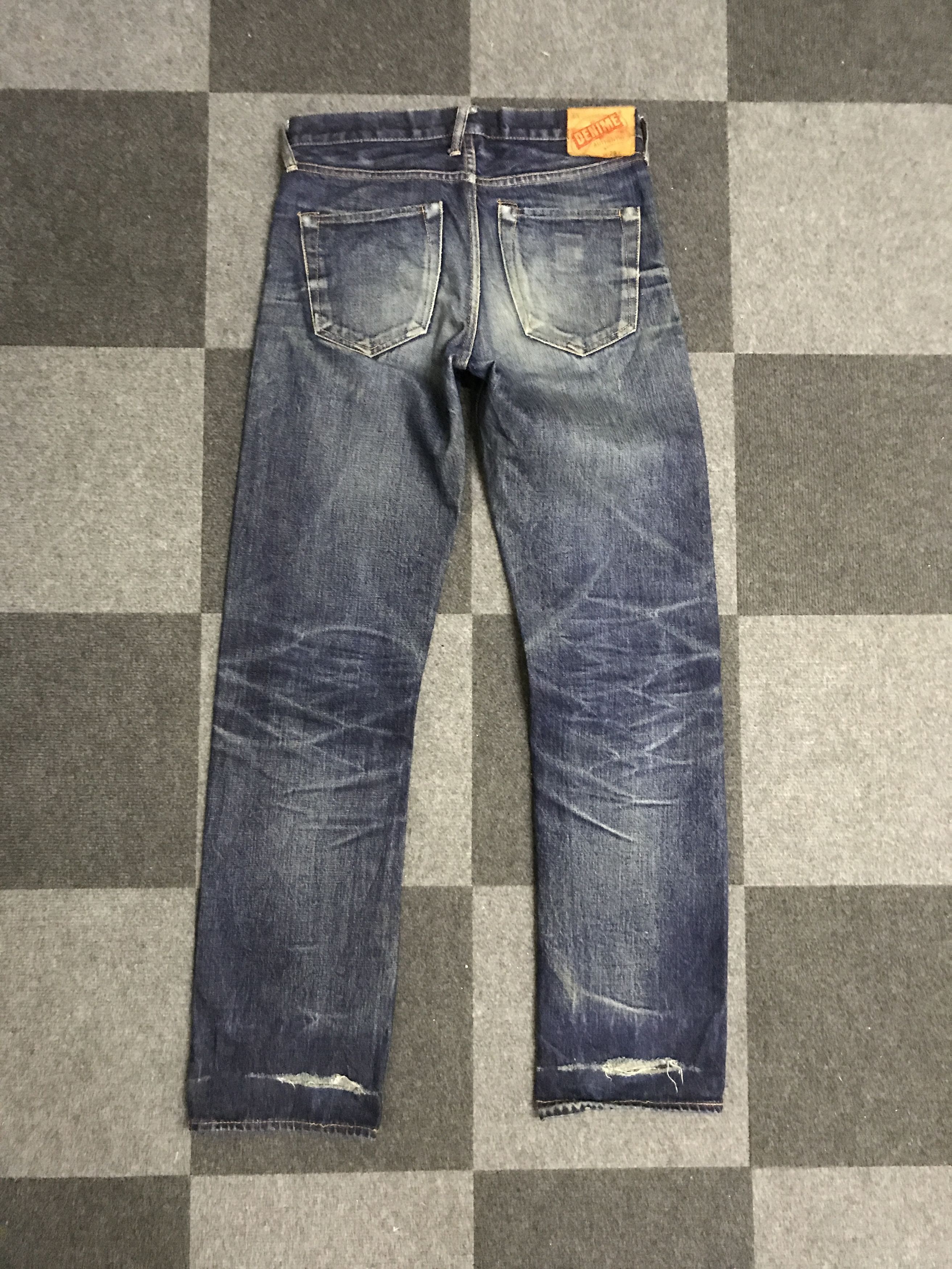 Denime D138 DENIME Japan Sturdy Selvedge Distressed Jeans Size US 31 - 11 Thumbnail