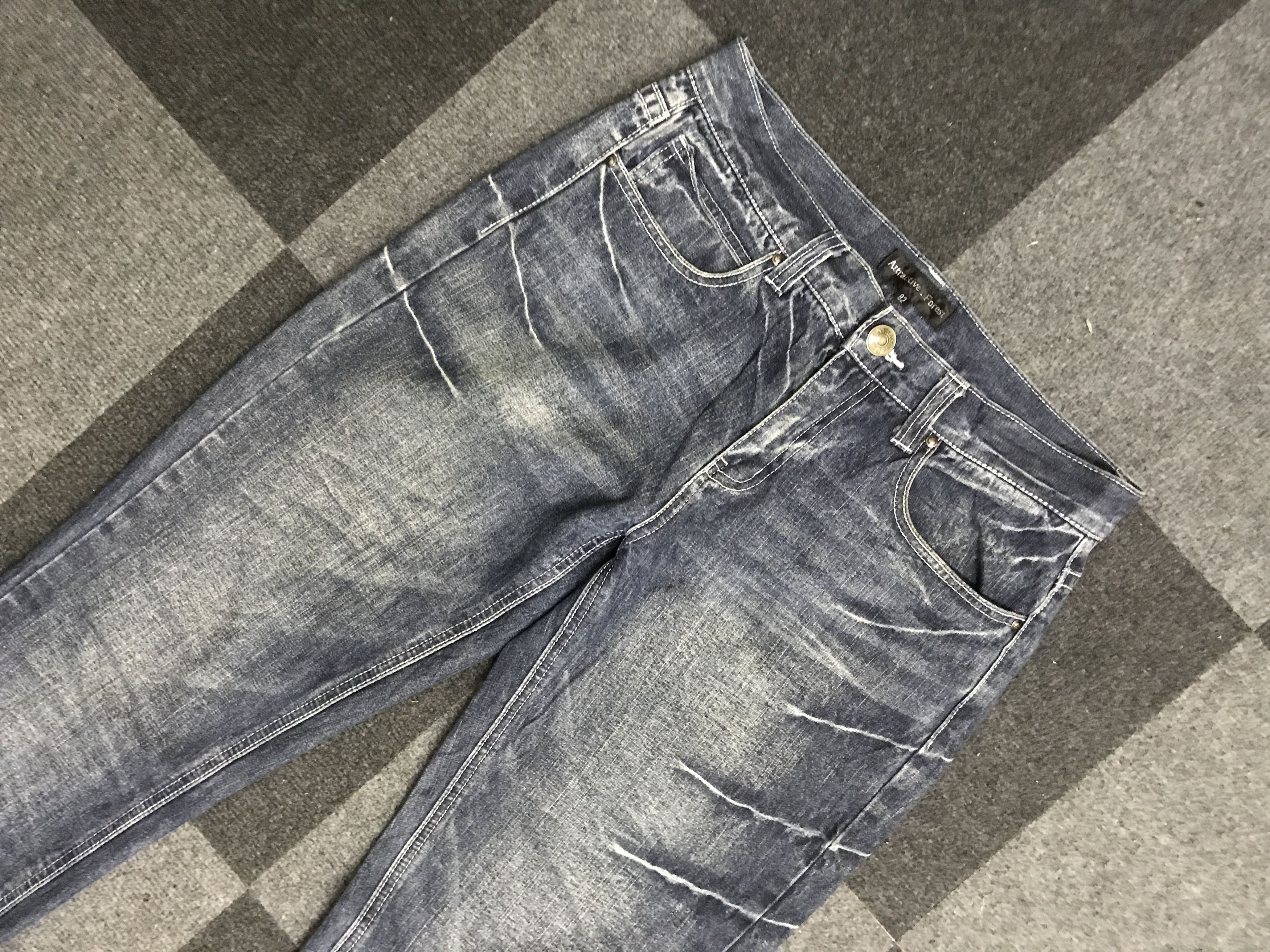 Japanese Brand D140 Forest Attraction Slashes Fades Light Jeans Size US 31 - 4 Thumbnail