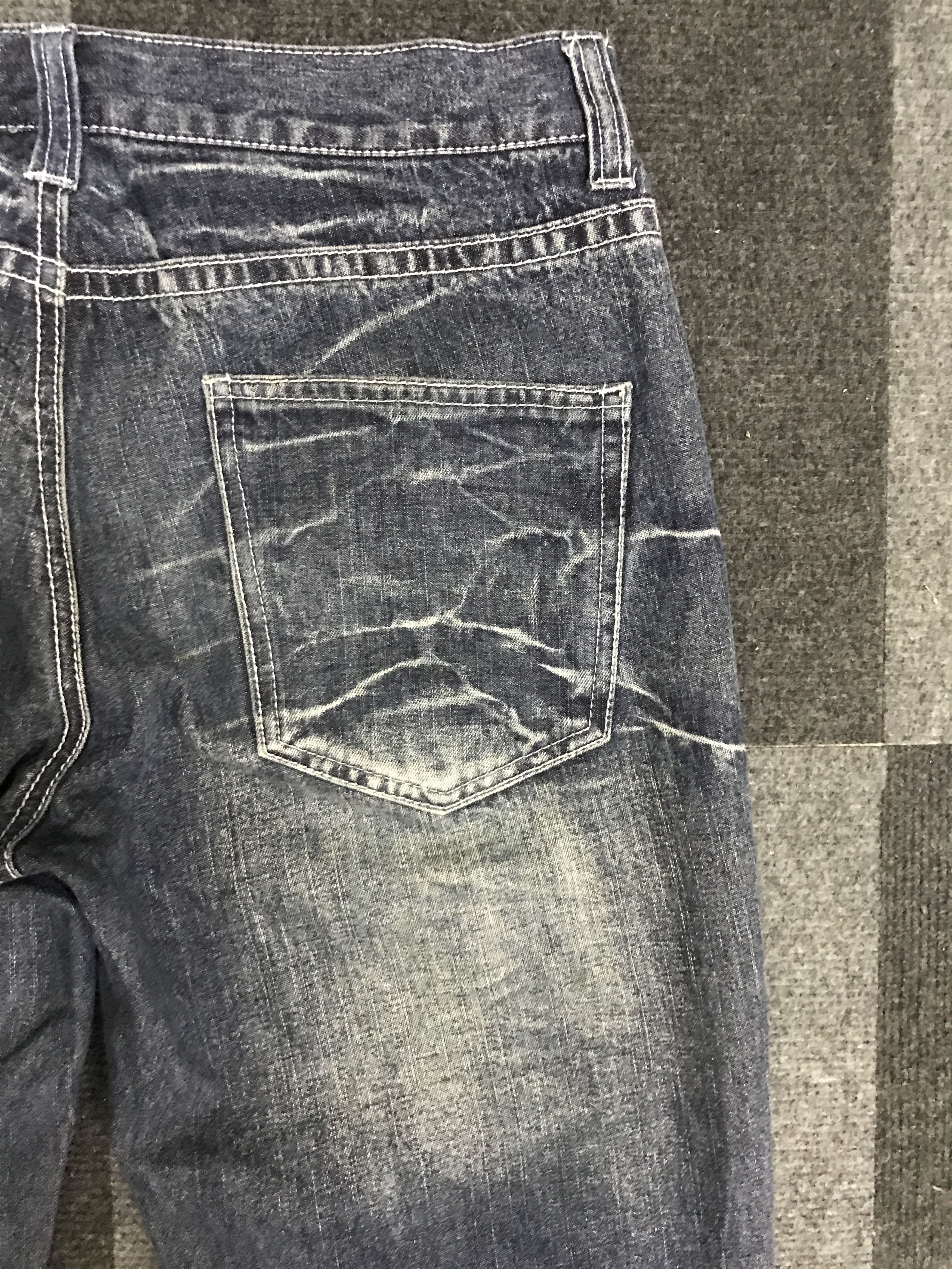 Japanese Brand D140 Forest Attraction Slashes Fades Light Jeans Size US 31 - 14 Thumbnail