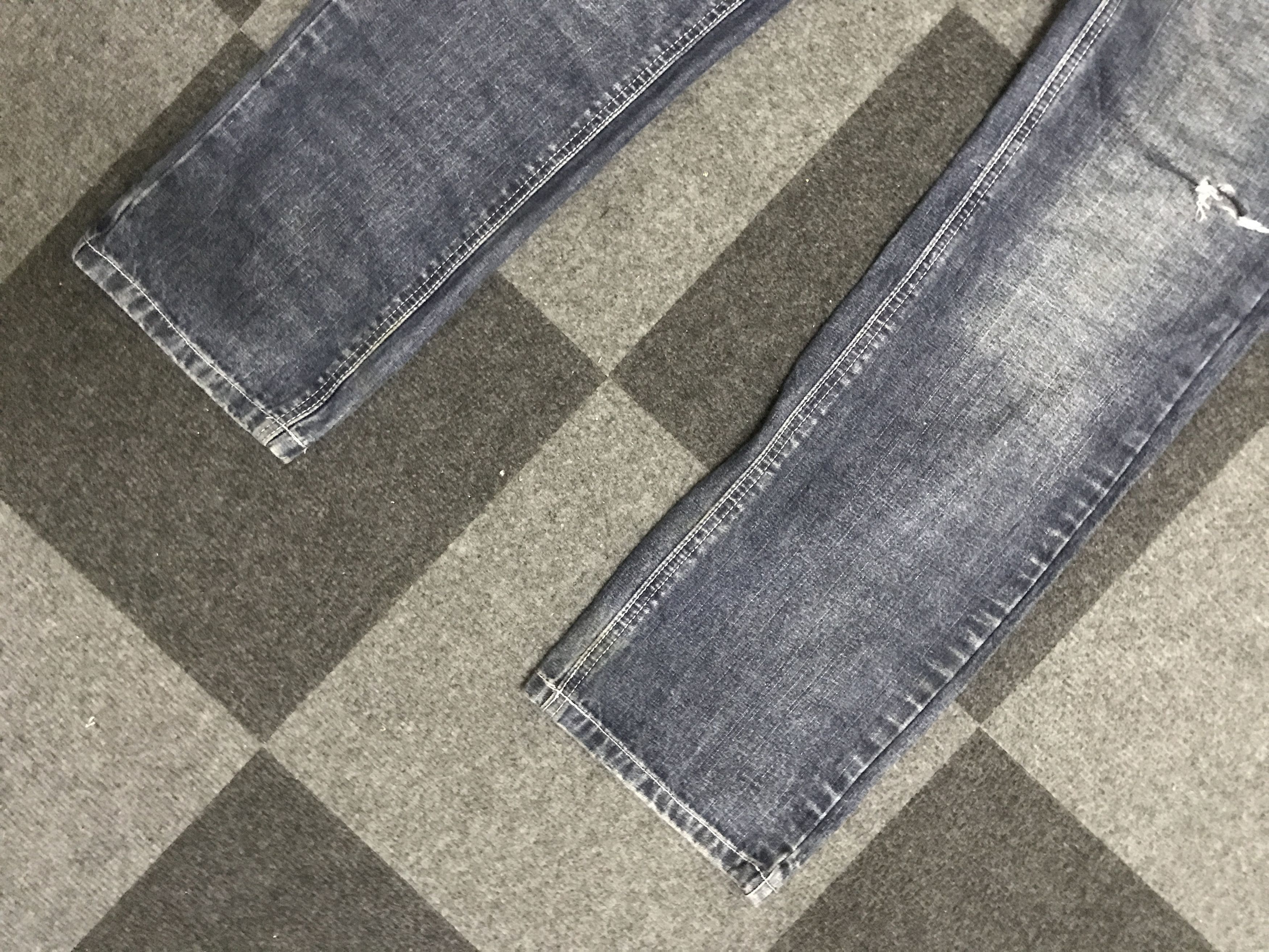 Japanese Brand D140 Forest Attraction Slashes Fades Light Jeans Size US 31 - 6 Thumbnail