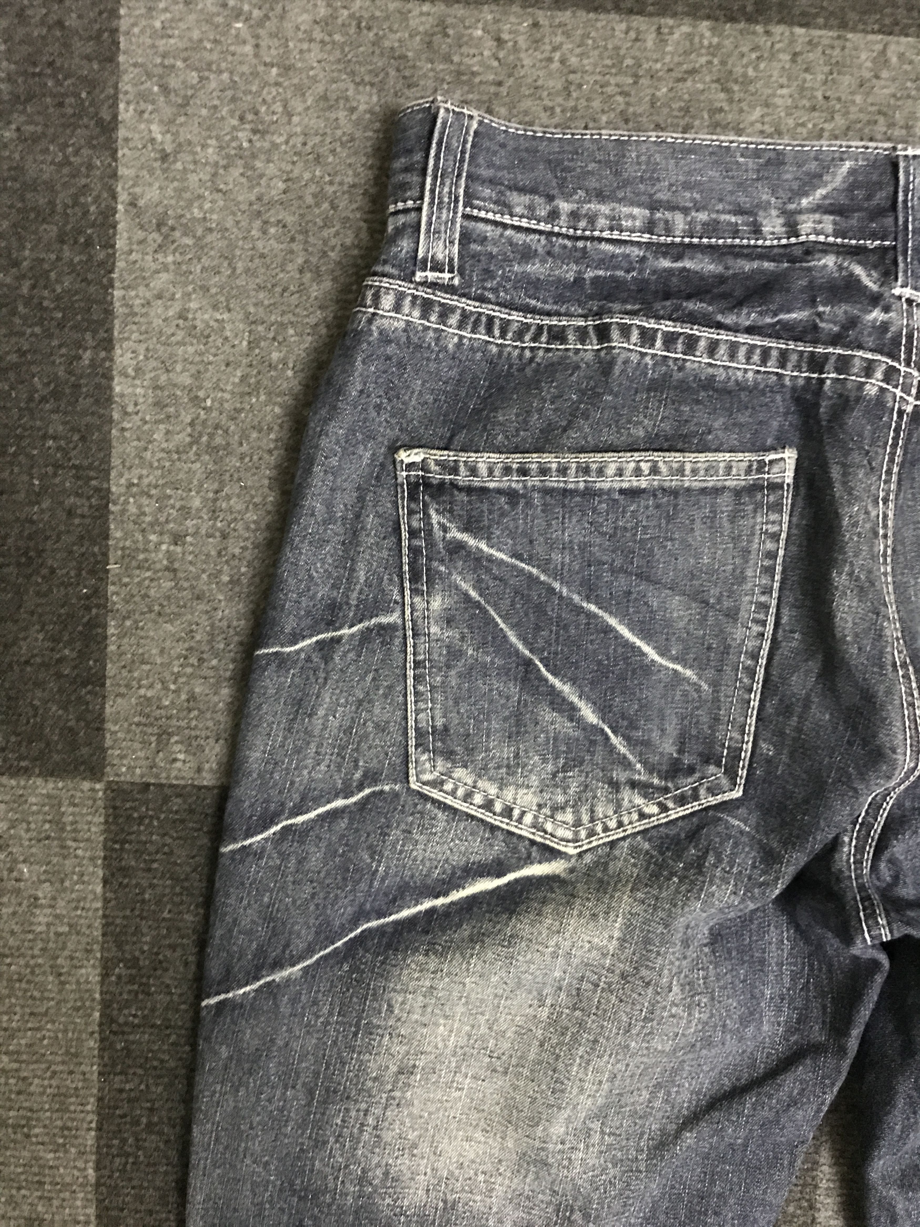 Japanese Brand D140 Forest Attraction Slashes Fades Light Jeans Size US 31 - 13 Thumbnail