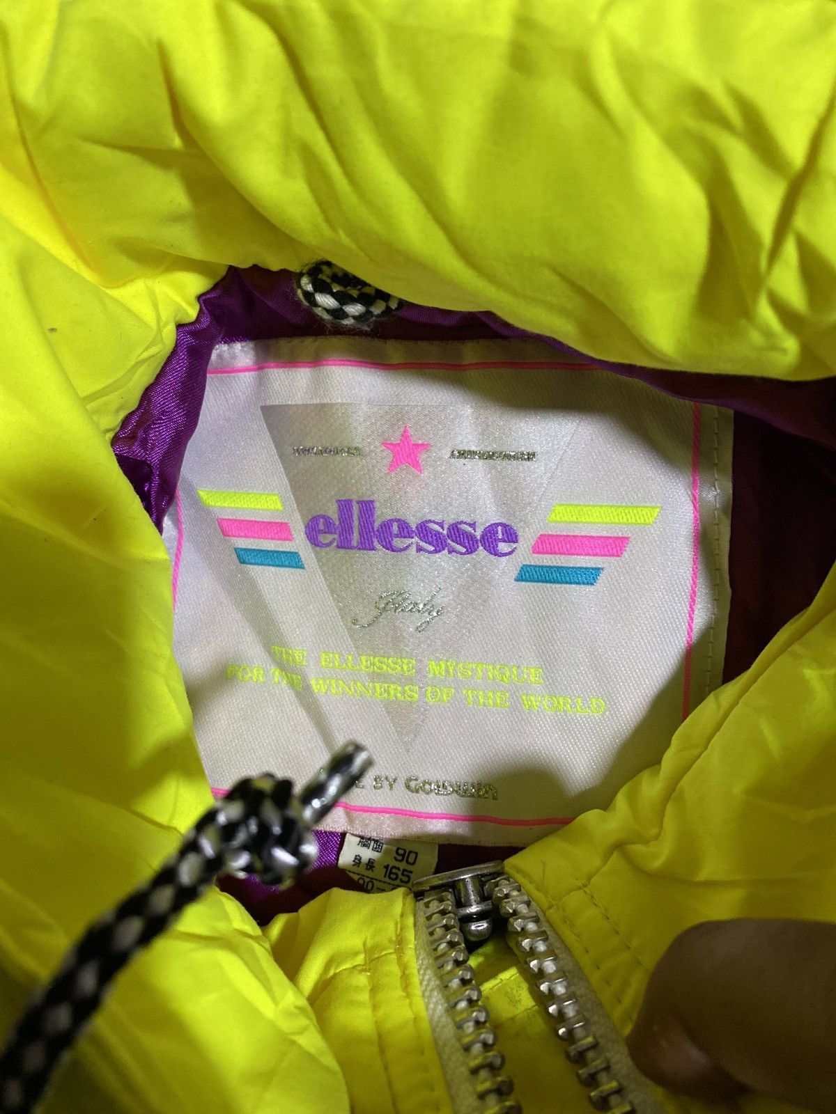 Vintage Vintage Ellesse 90s Yellow Neon Ski Jacket - Rare Design Size US M / EU 48-50 / 2 - 7 Thumbnail
