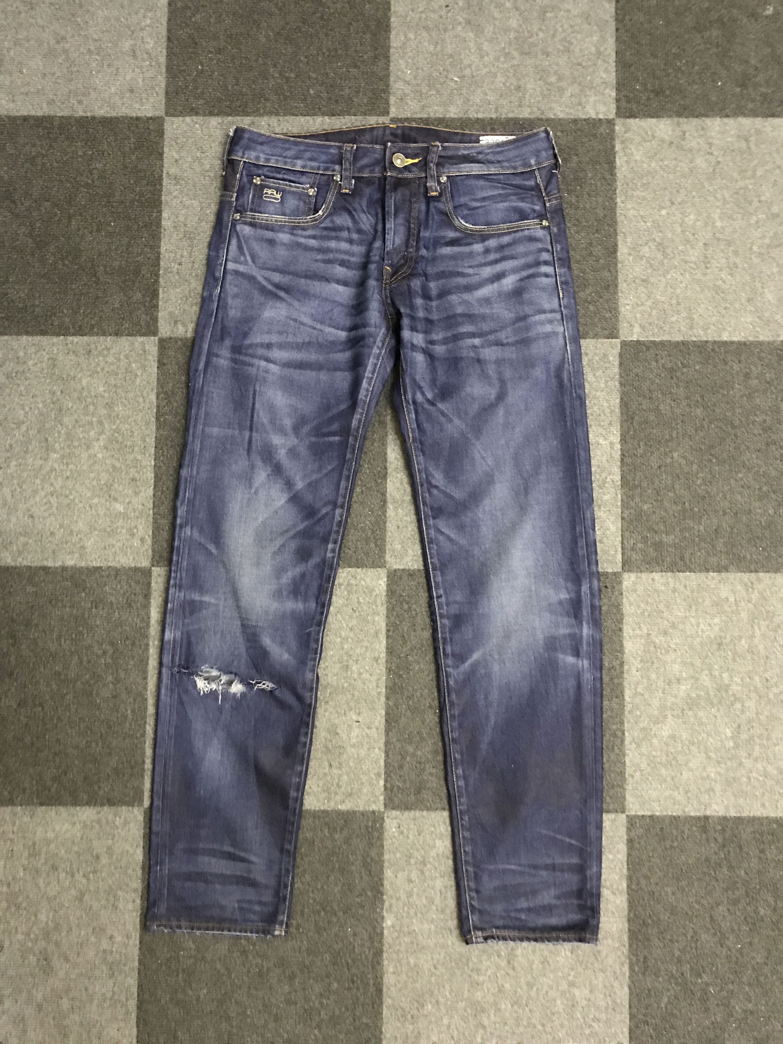 Image of Distressed Denim x Gstar D143 Gstar Skinny Distressed Jeans in Denim, Men's (Size 33)