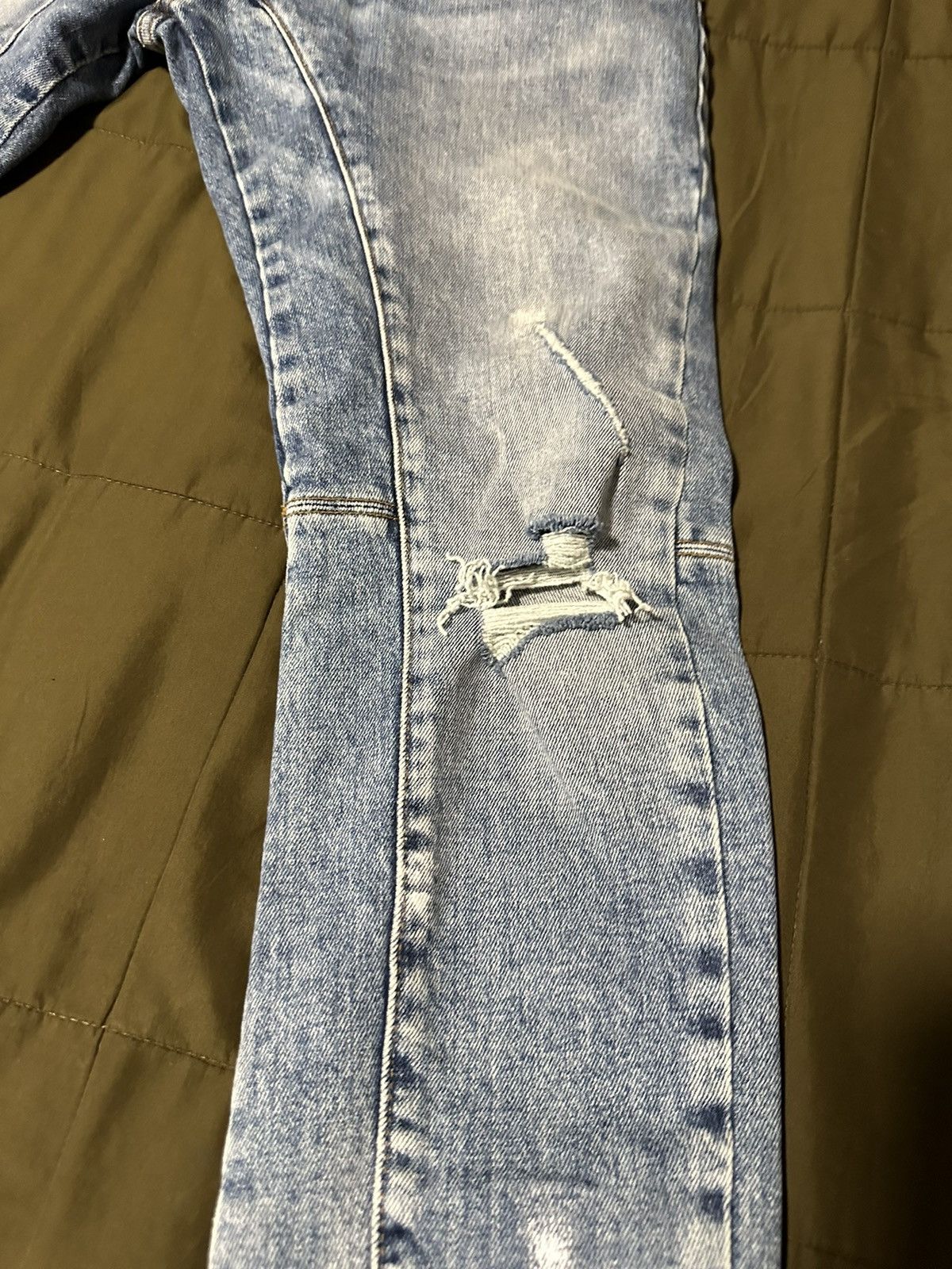Zara Distressed Panel Jeans Size US 36 / EU 52 - 3 Thumbnail