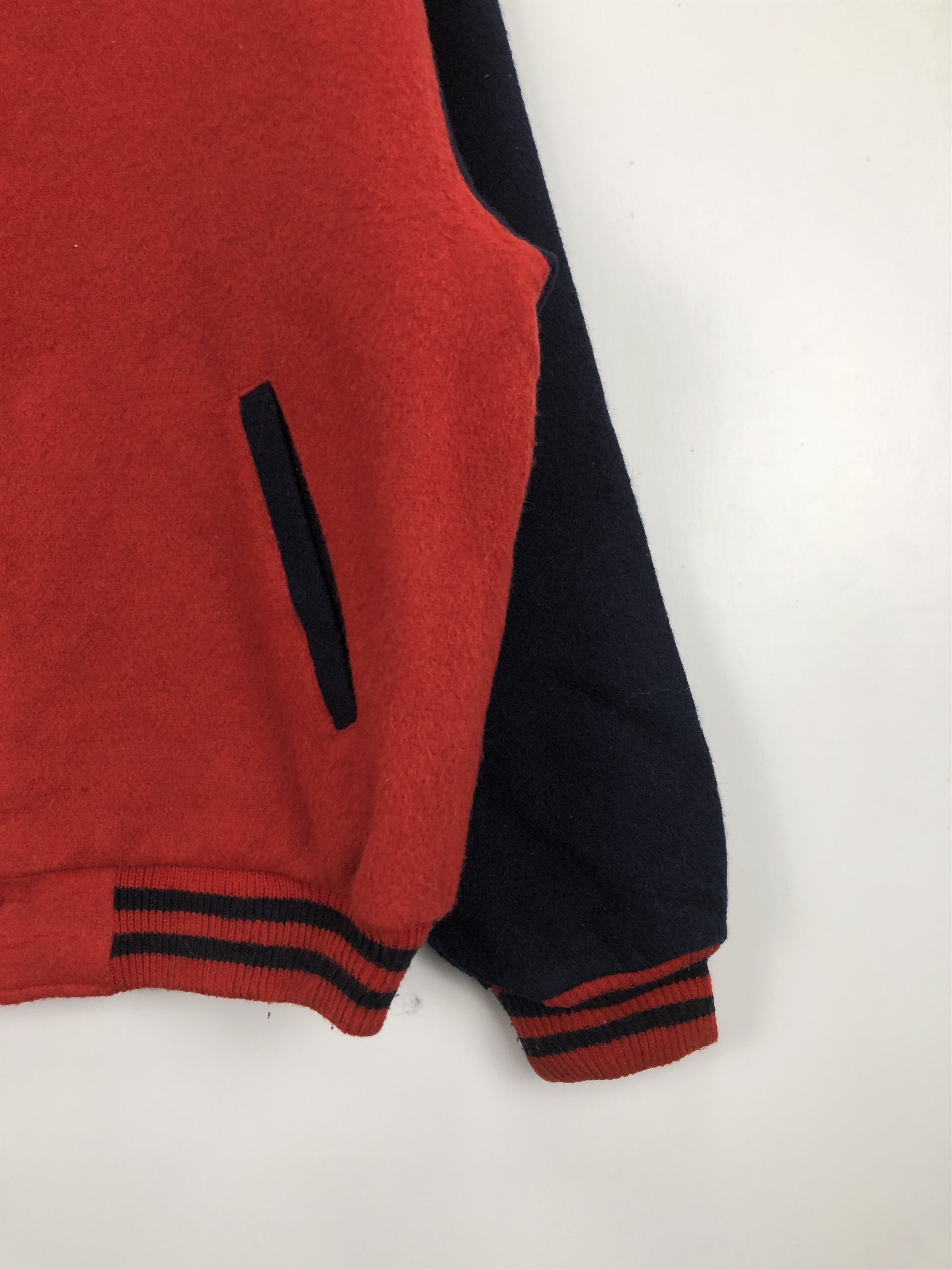 Vintage Vintage Off Road Wool Varsity Jacket Red V0299 Size US L / EU 52-54 / 3 - 5 Thumbnail