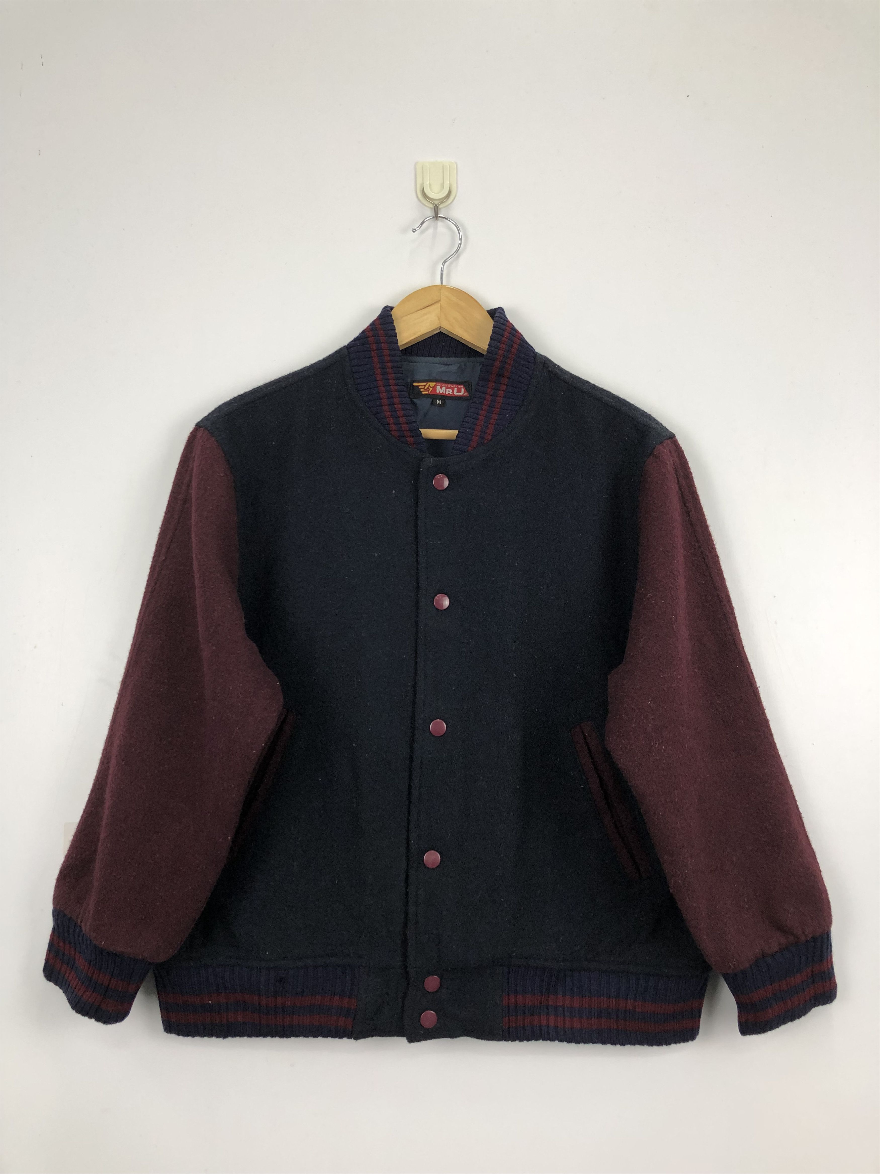 Japanese Brand Vintage Japanese Brand Wool Varsity Jacket V0298 Size US M / EU 48-50 / 2 - 1 Thumbnail
