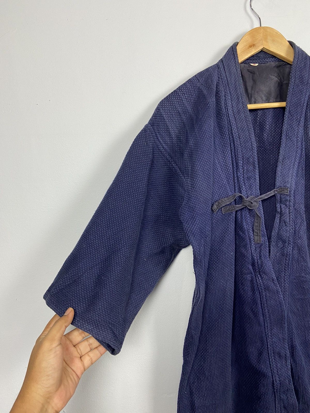 Indigo × Japanese Brand × Komono Indigo Blue Kengo kendo Sassiko Kimono Boro Jacket Size US L / EU 52-54 / 3 - 2 Thumbnail