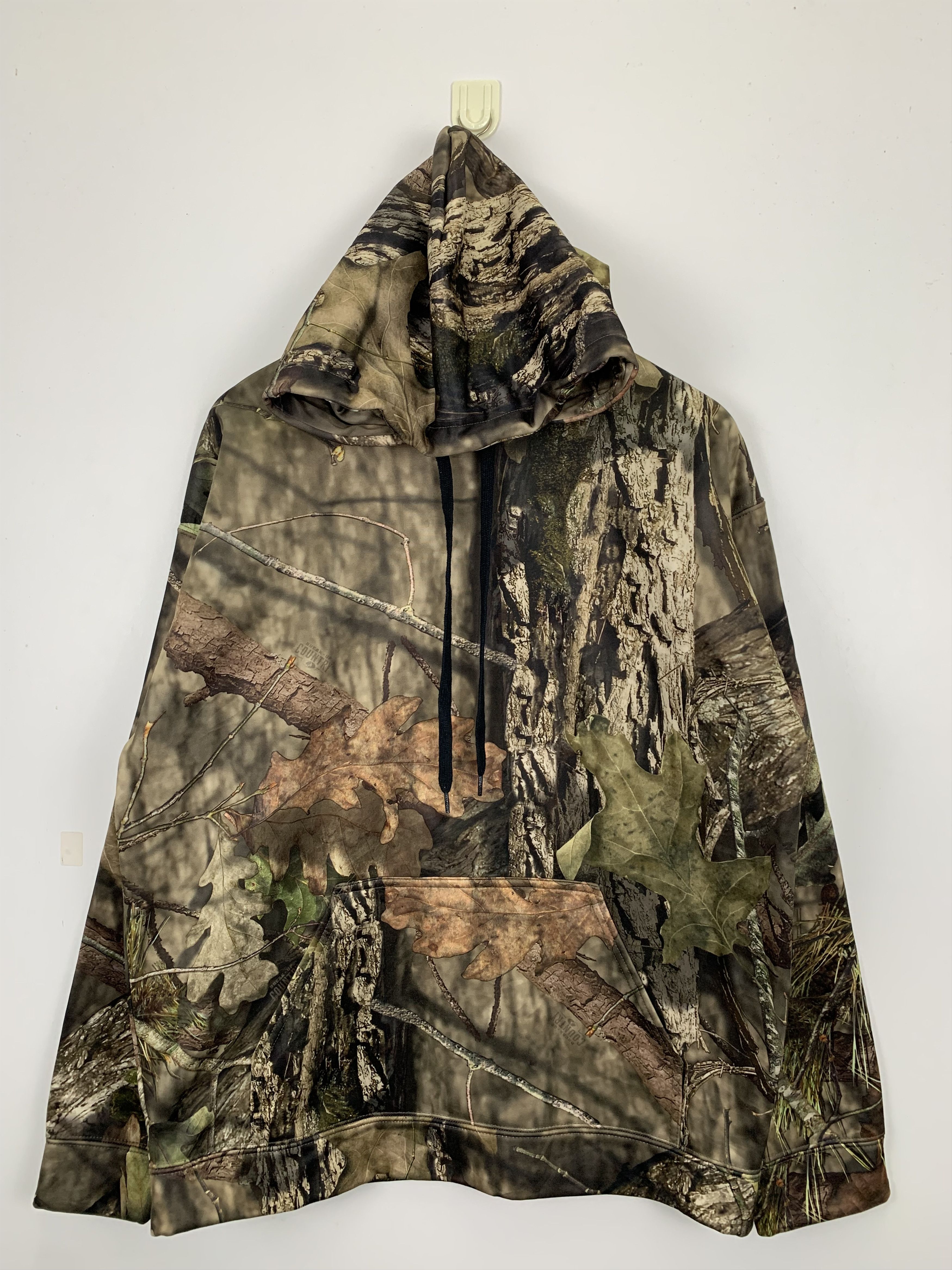 Vintage Mossy Oak Country Blank Forest Camo Hoodie Jacket