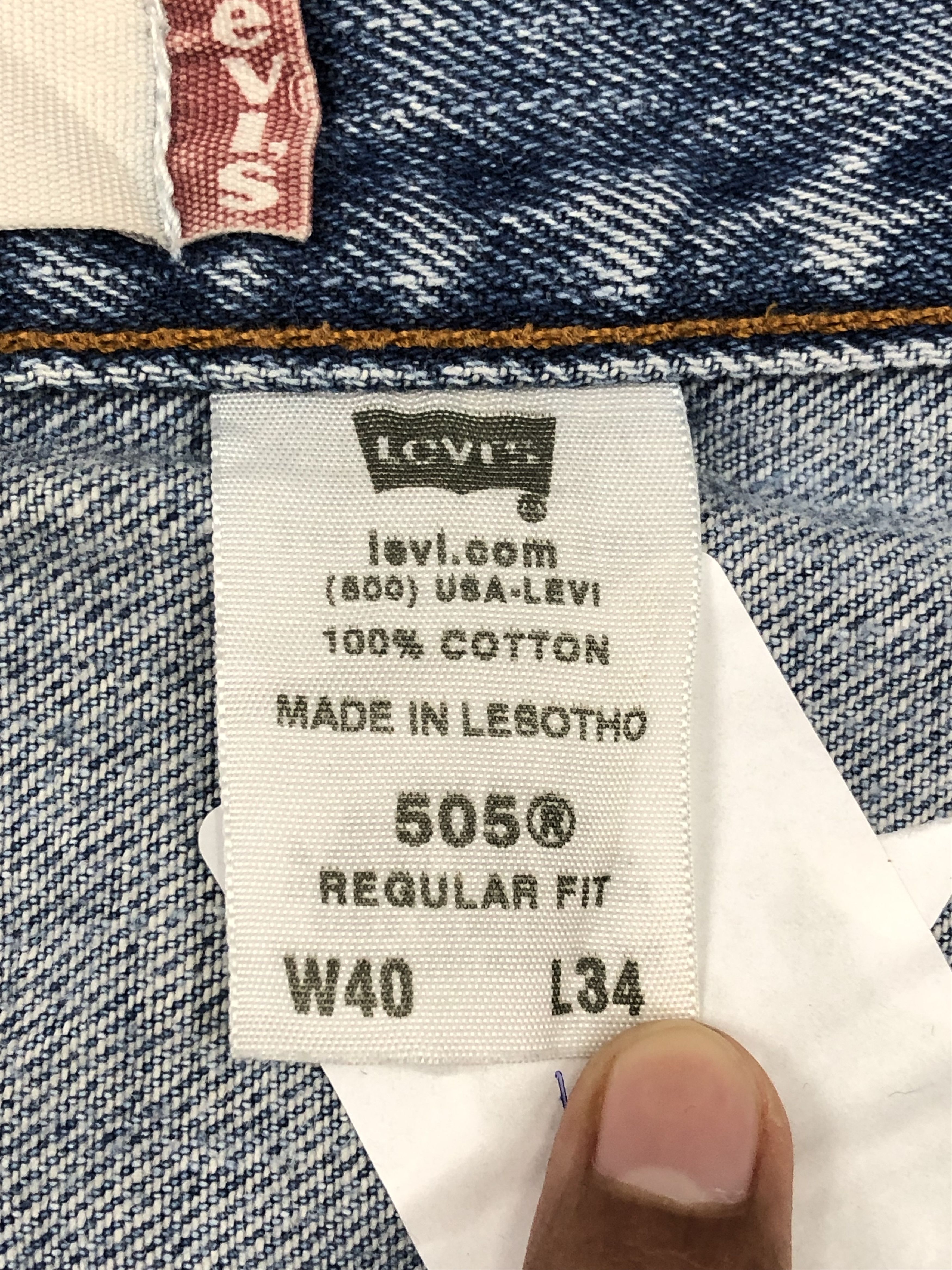 Levi's Vintage Levis 505 Faded Blue Jeans DP1593 Size US 41 - 8 Thumbnail
