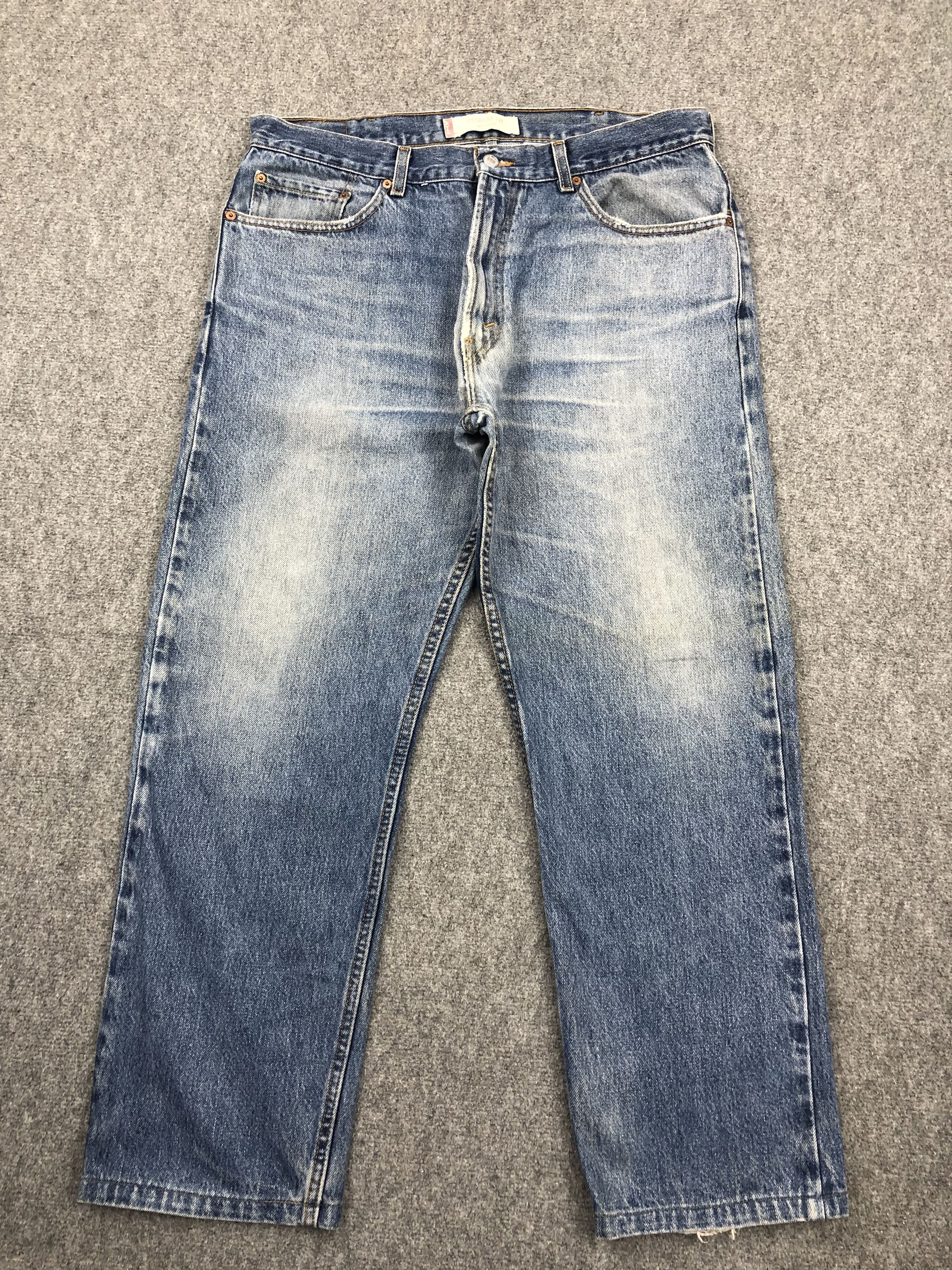 Levi's Vintage Levis 505 Faded Blue Jeans DP1589 Size US 37 - 1 Thumbnail