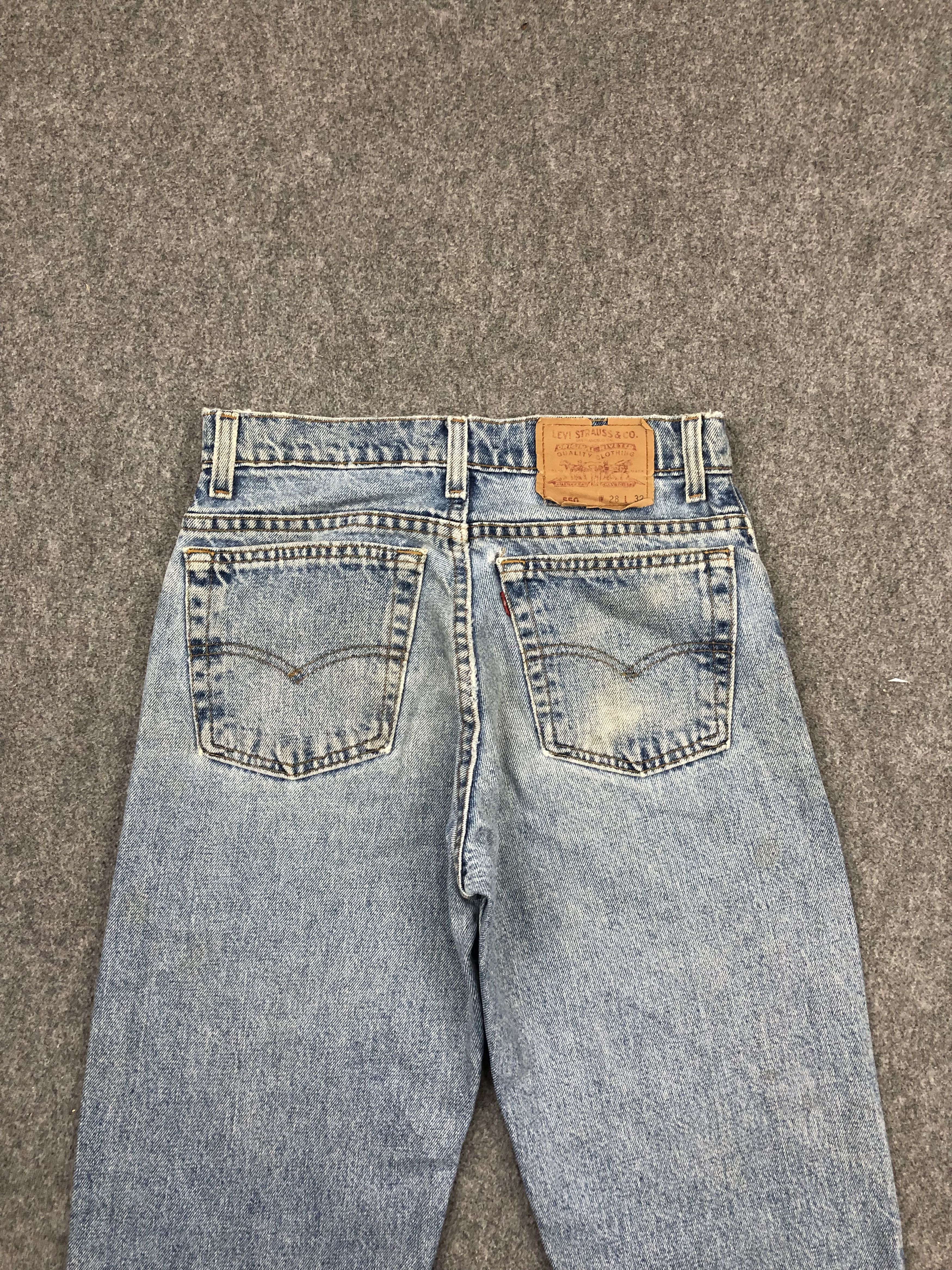 Levi's Vintage 90s Levis 550 Faded Jeans DP1586 Size US 28 / EU 44 - 4 Thumbnail