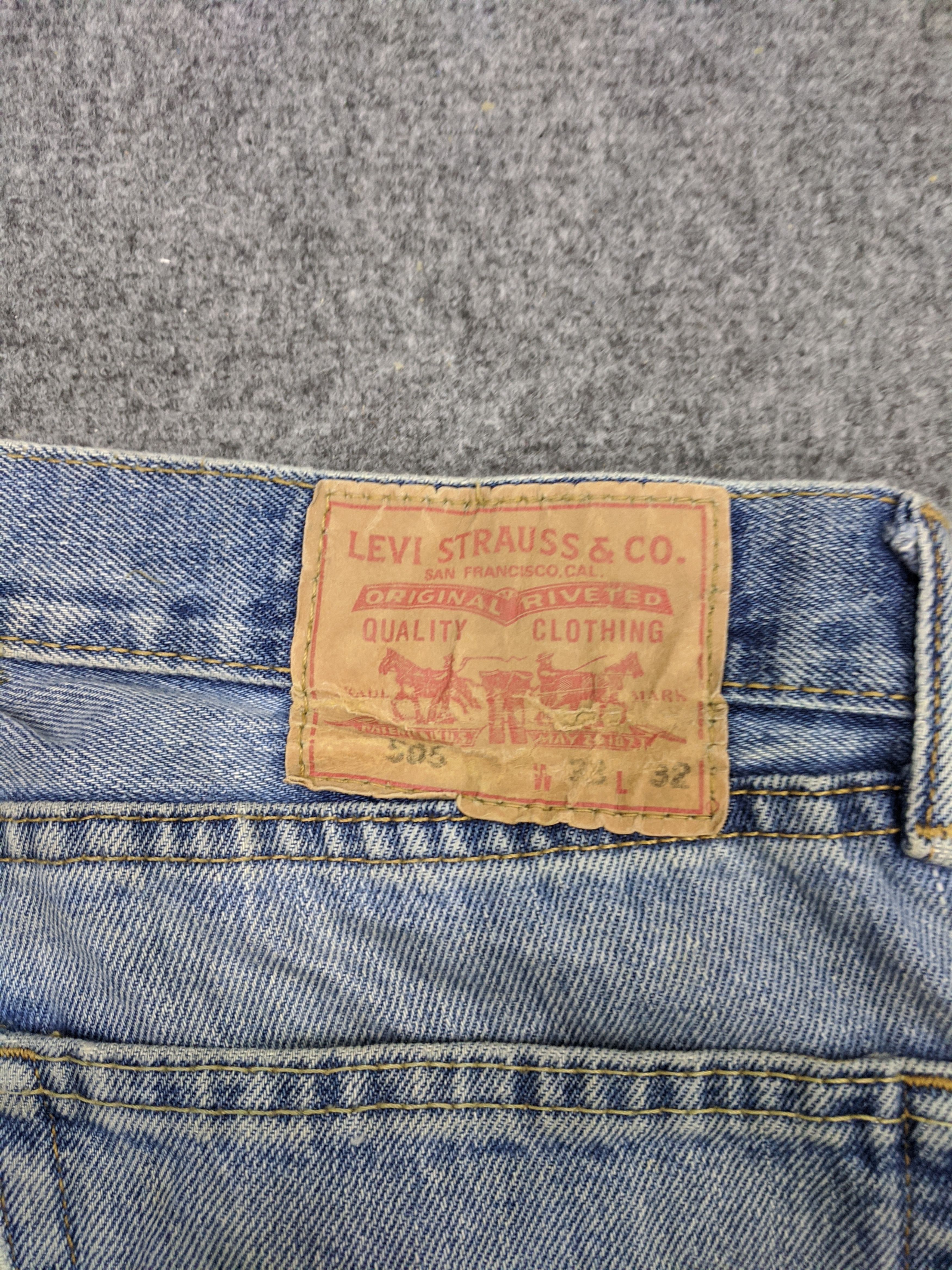Levi's Vintage Levis 505 Light Wash Ripped Jeans DP0700 Size US 35 - 5 Thumbnail