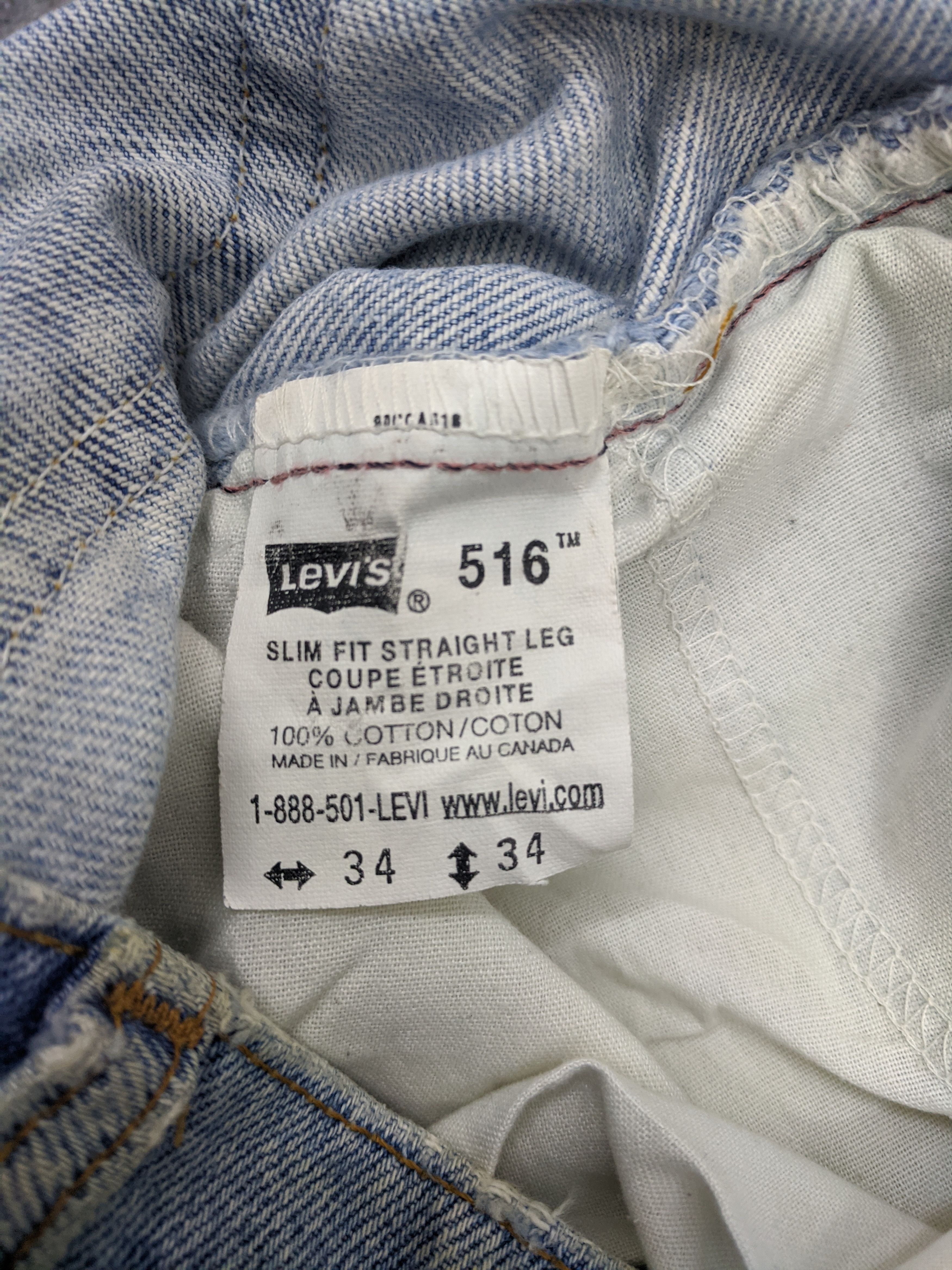 Levi's × Vintage Vintage 90s Levis 516 Distressed Jeans DP0716 Size US 34 / EU 50 - 7 Thumbnail