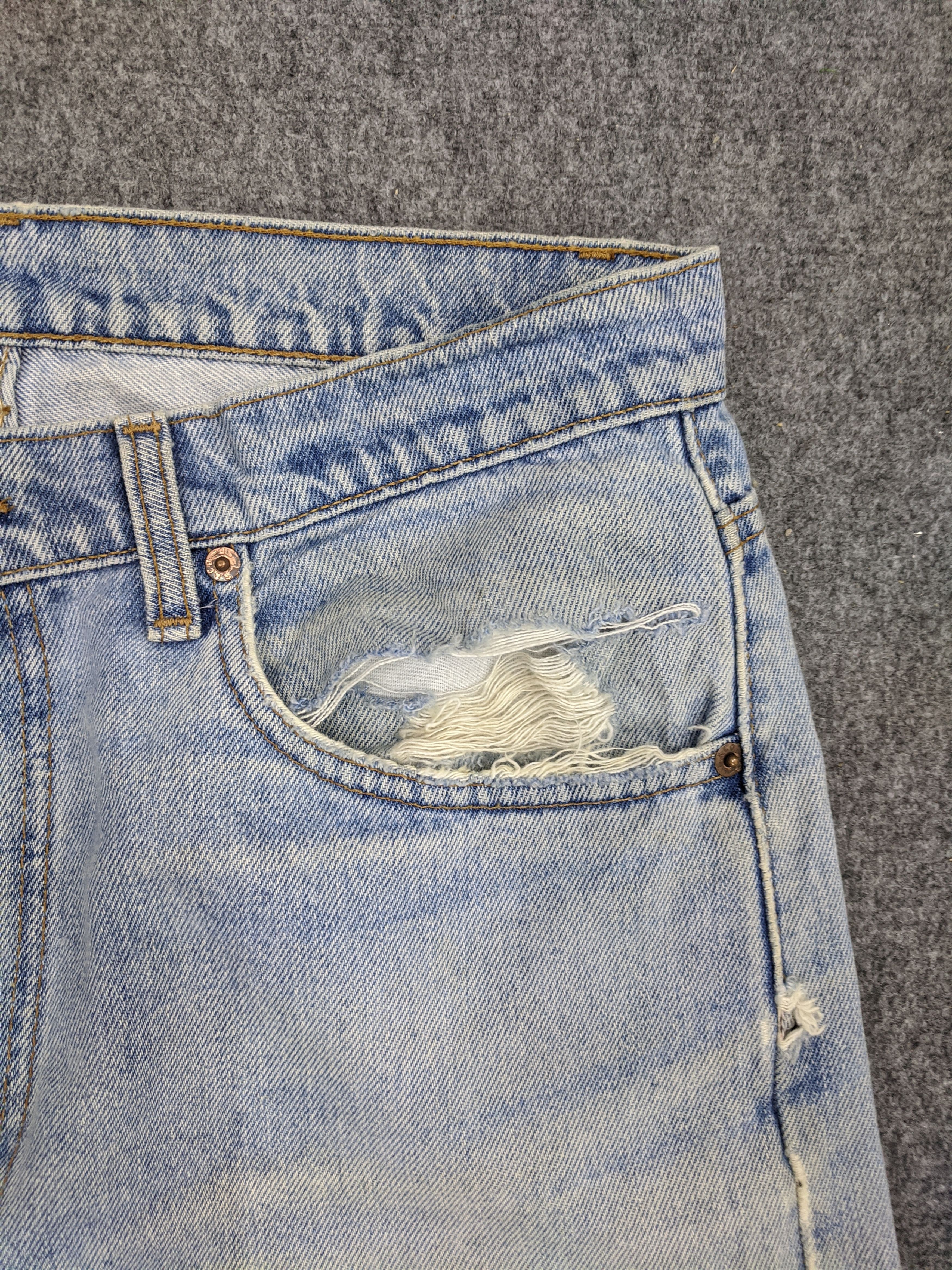 Levi's × Vintage Vintage 90s Levis 516 Distressed Jeans DP0716 Size US 34 / EU 50 - 9 Thumbnail