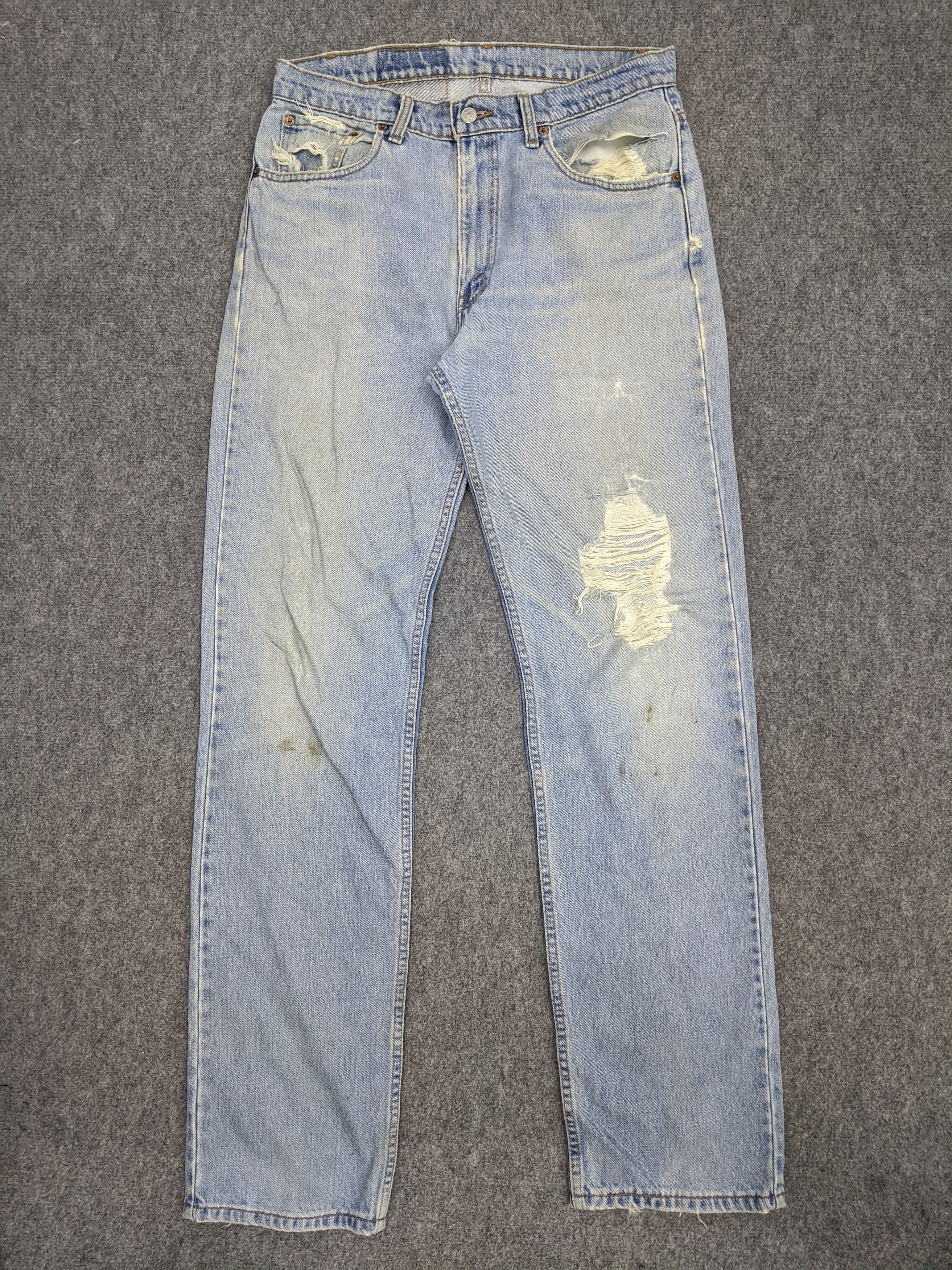 Levi's × Vintage Vintage 90s Levis 516 Distressed Jeans DP0716 Size US 34 / EU 50 - 1 Thumbnail