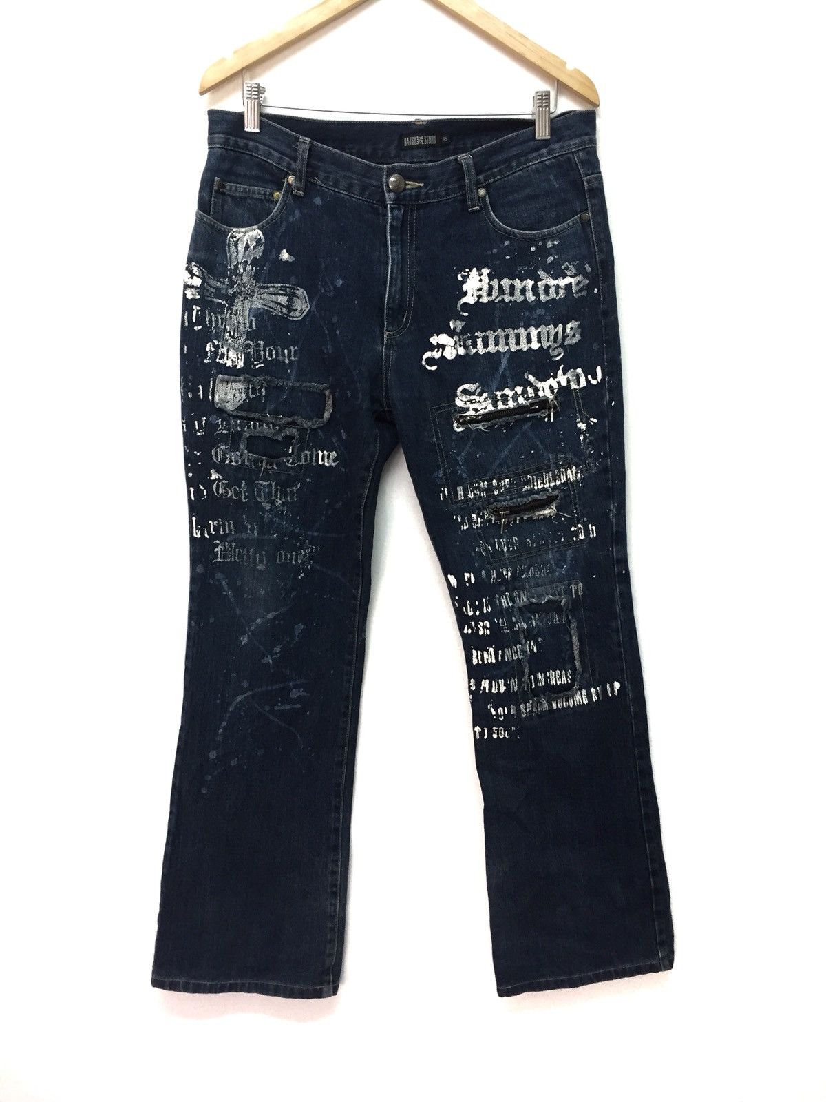 Japanese Brand Distressed Denim By BA-STU STUDIO Size US 34 / EU 50 - 1 Thumbnail