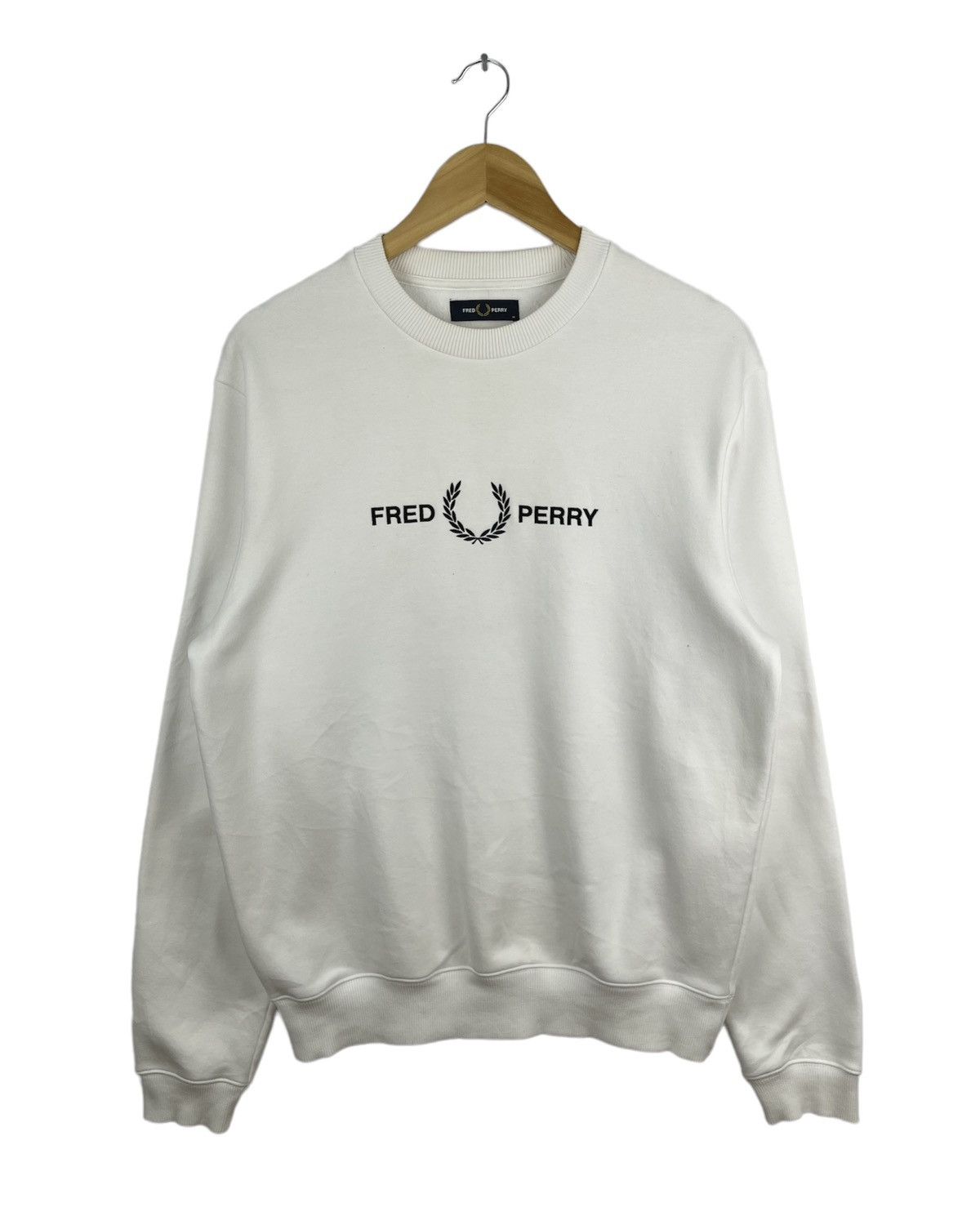 Fred Perry Fred Perry Centre Logo Sweatshirt White Size US M / EU 48-50 / 2 - 1 Thumbnail