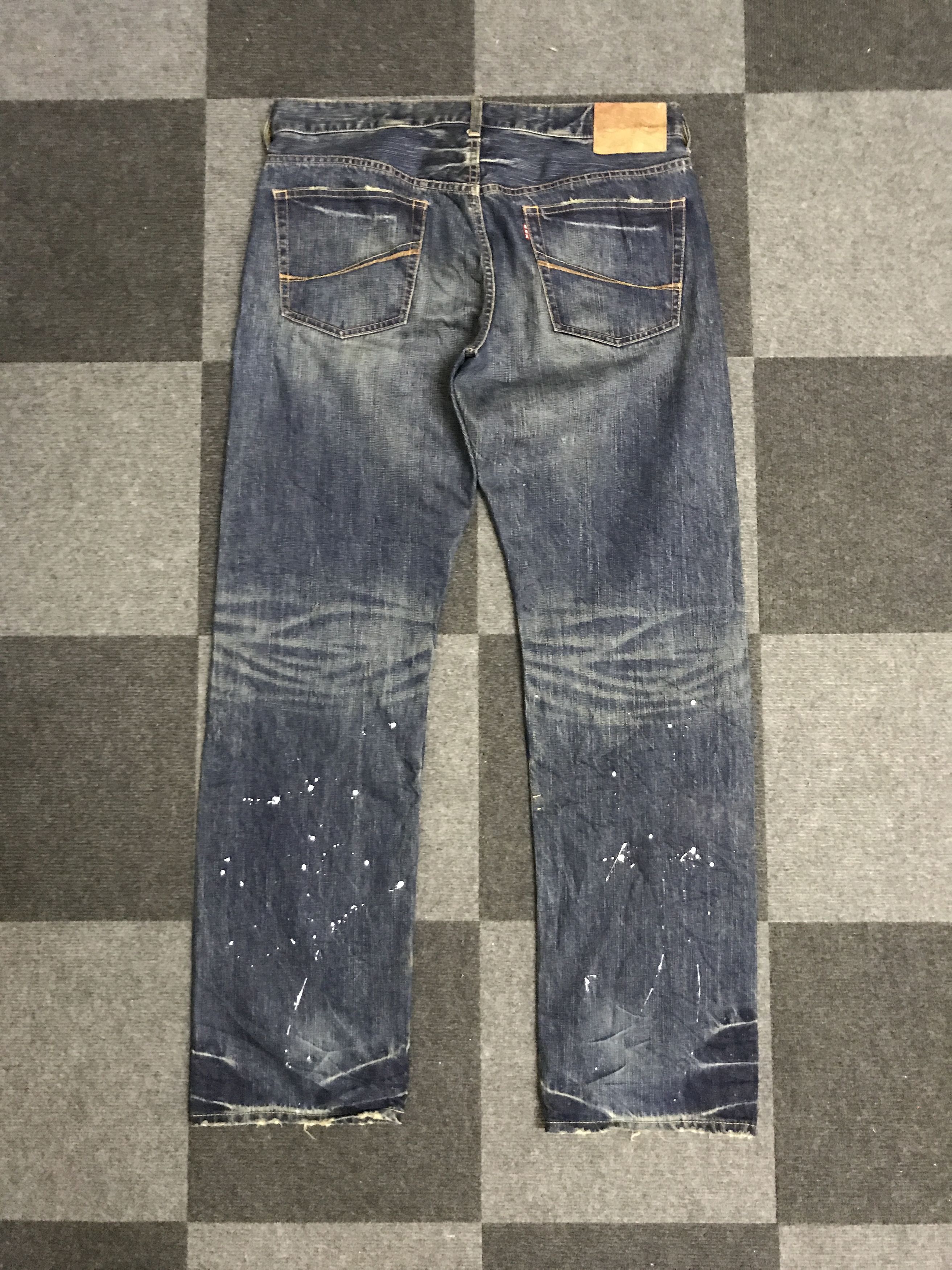 Japanese Brand D144 SOUL OF FREEDOM Paint Splatter Jeans Size US 35 - 8 Thumbnail