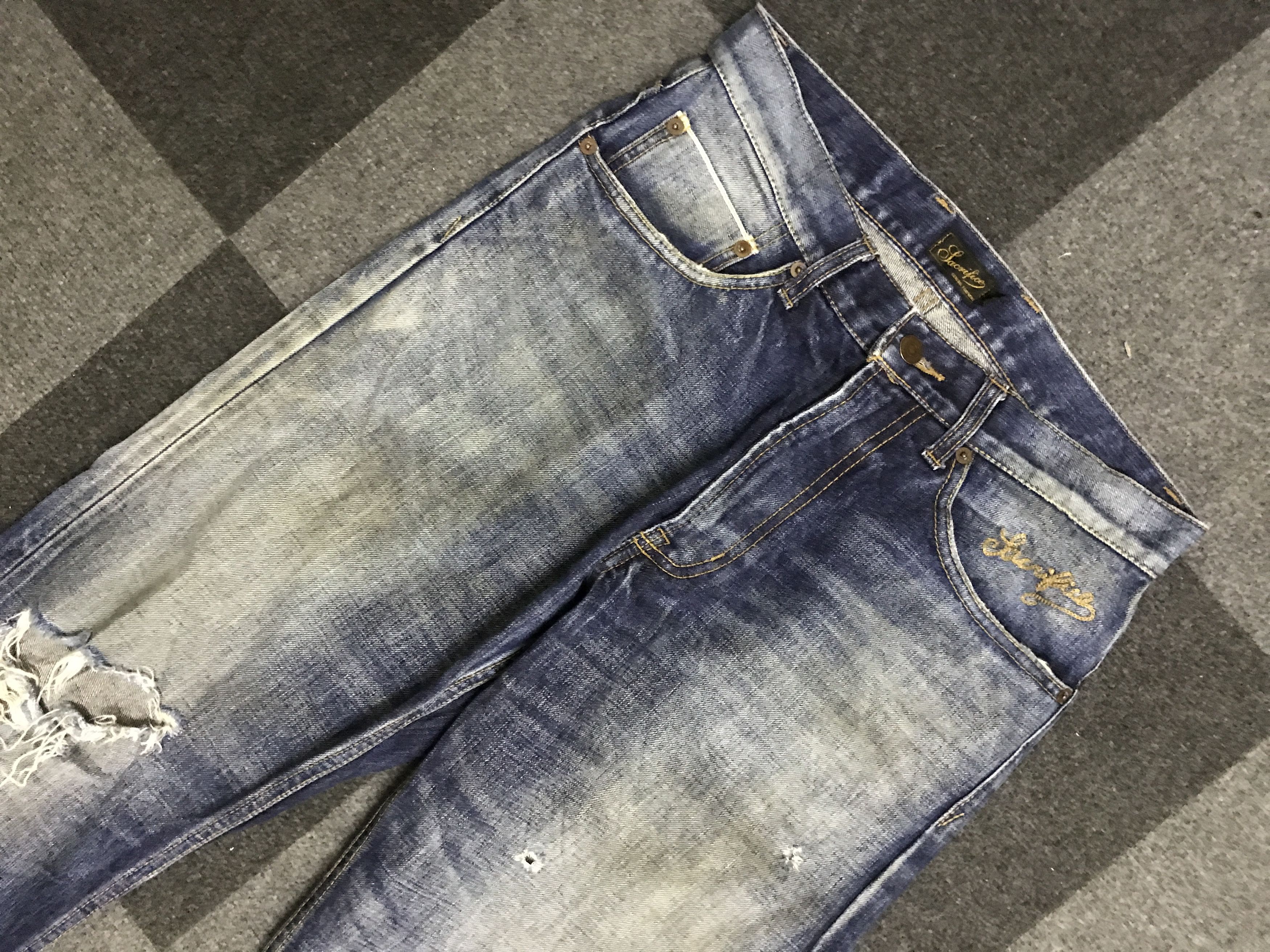 Japanese Brand D145 SACRIFICE Japan Dirty Distressed Jeans Size US 30 / EU 46 - 4 Thumbnail