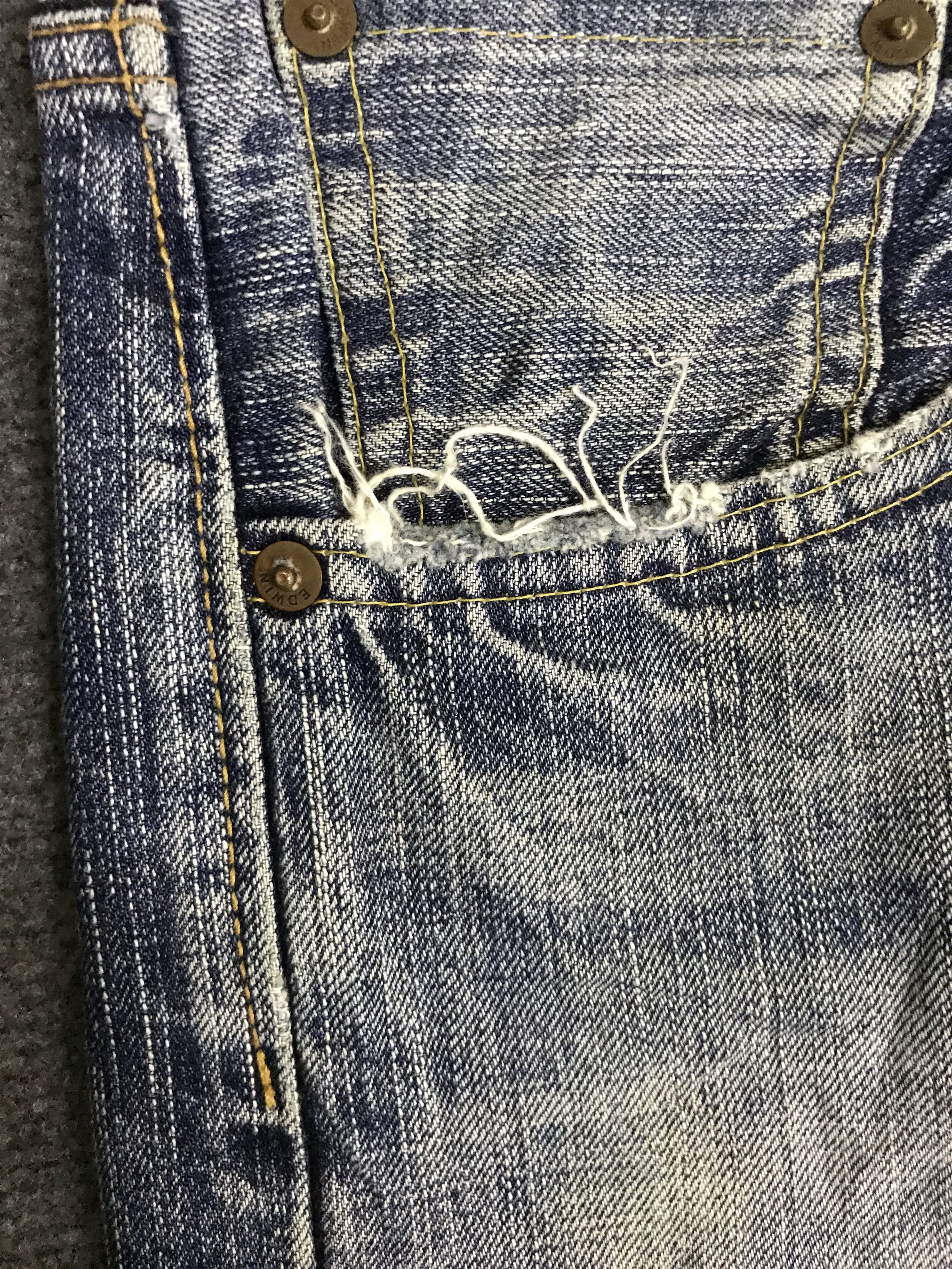 Edwin D147 EDWIN 505ZX Selvedge red Line Distressed Jeans Size US 31 - 4 Thumbnail