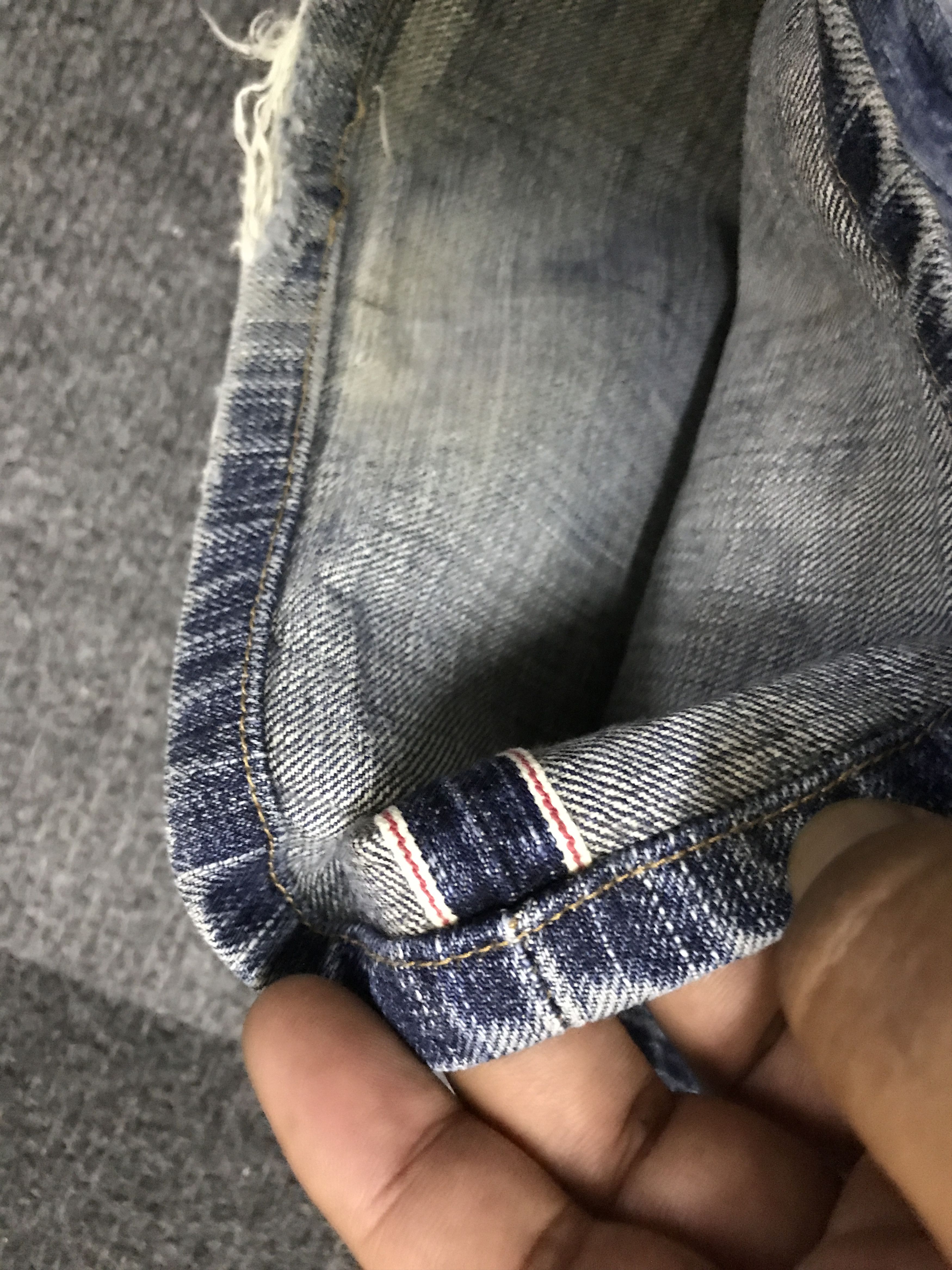 Edwin D147 EDWIN 505ZX Selvedge red Line Distressed Jeans Size US 31 - 7 Thumbnail