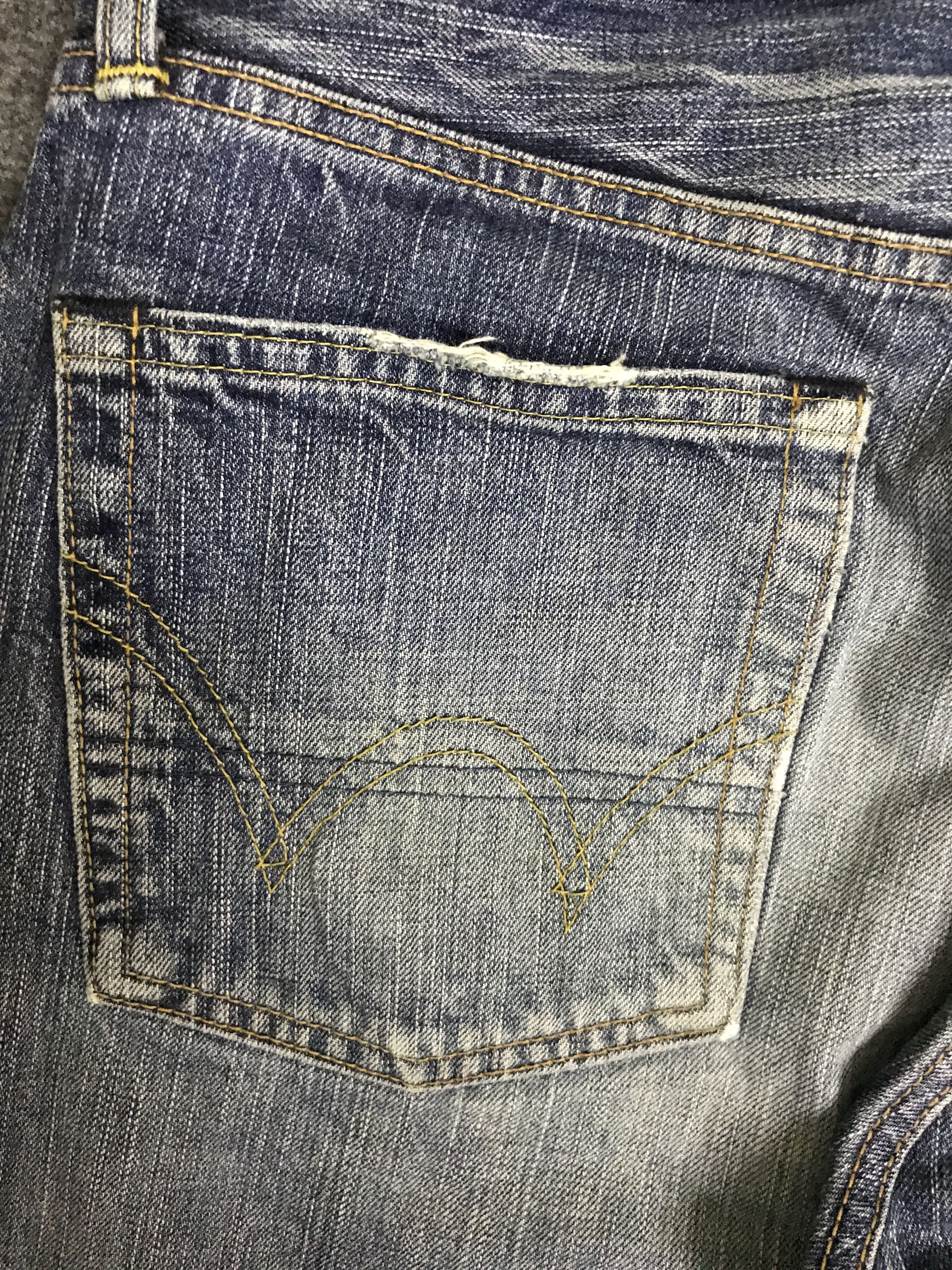 Edwin D147 EDWIN 505ZX Selvedge red Line Distressed Jeans Size US 31 - 15 Thumbnail