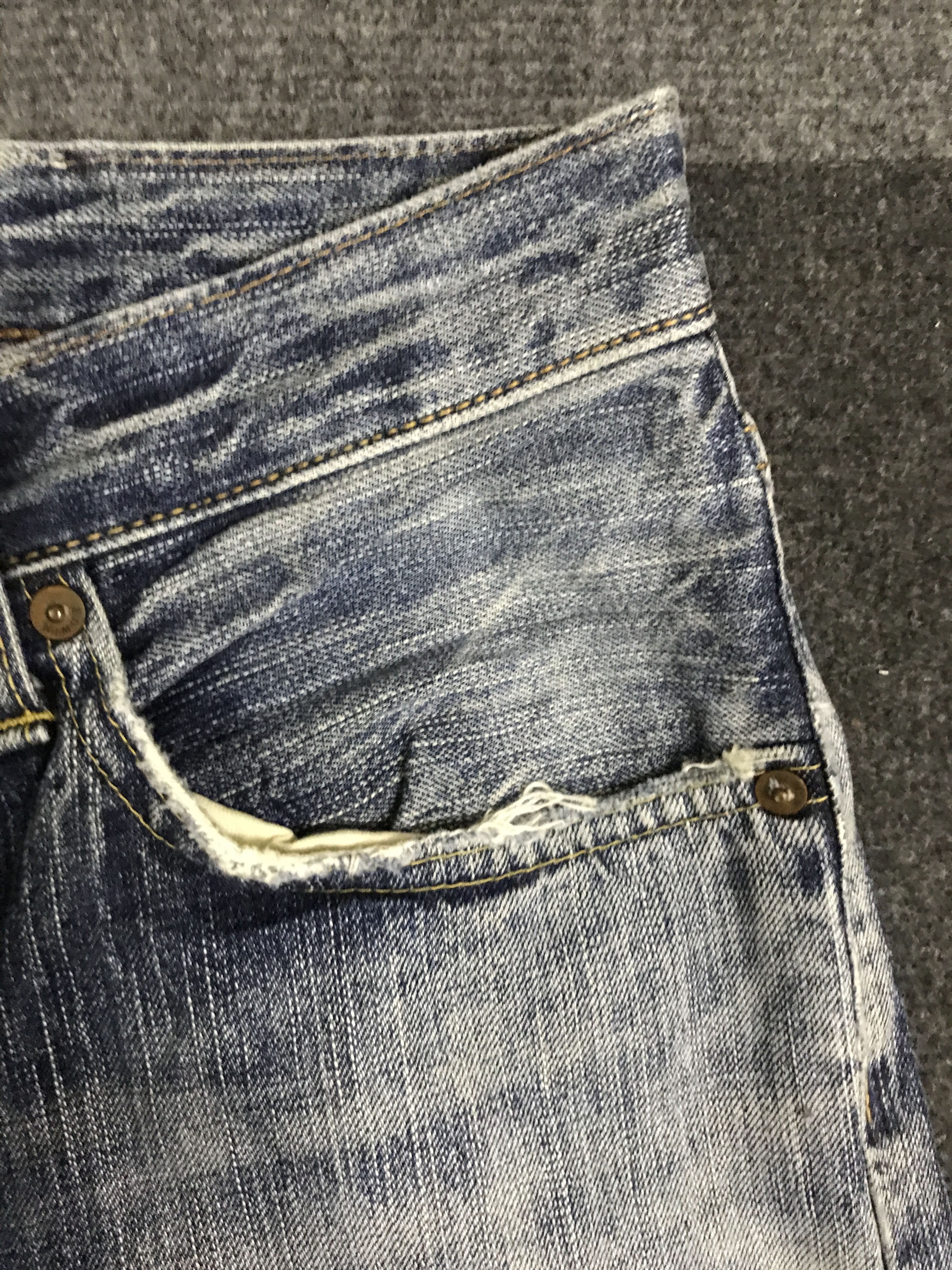 Edwin D147 EDWIN 505ZX Selvedge red Line Distressed Jeans Size US 31 - 5 Thumbnail